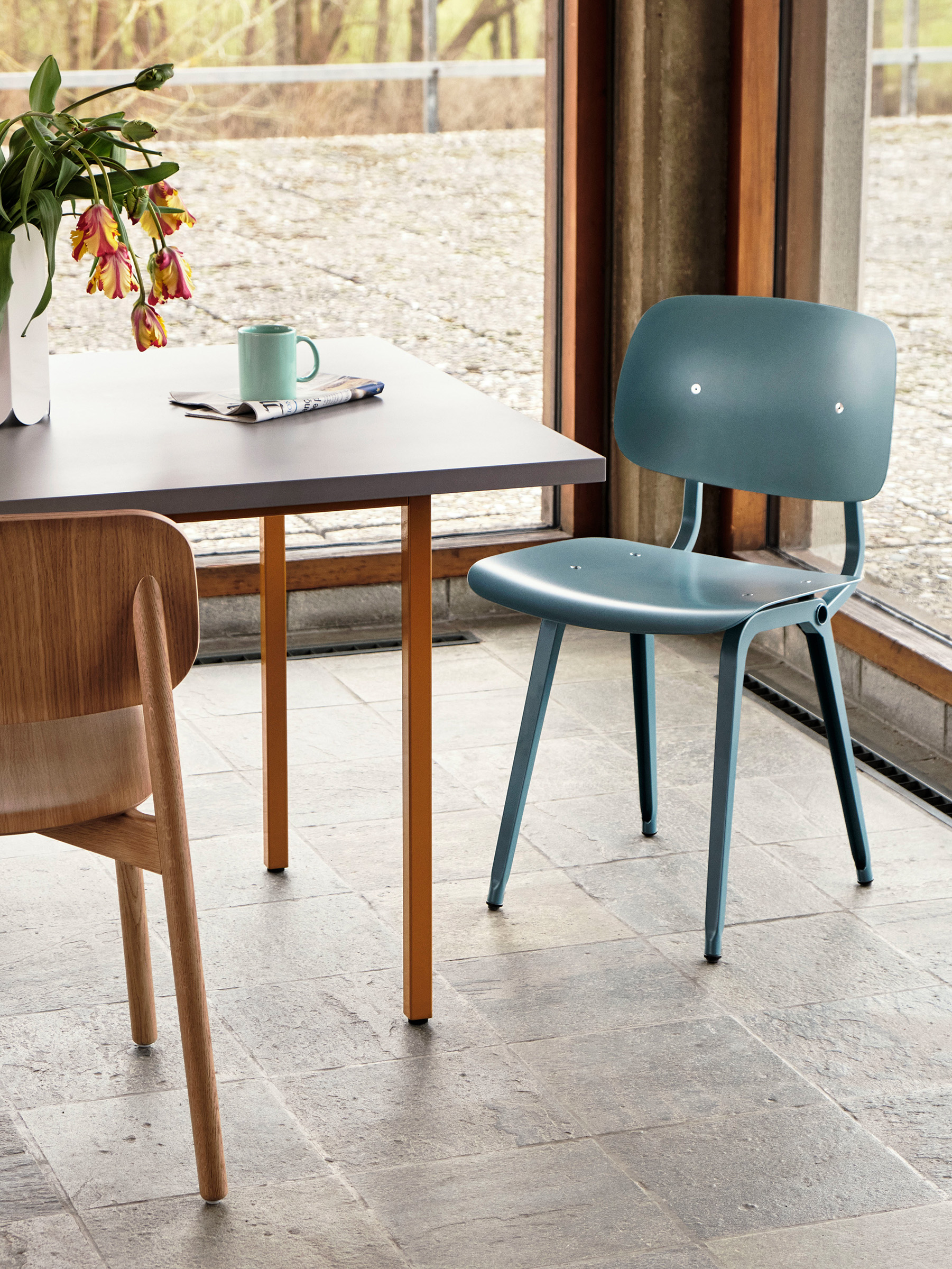 Two-Colour Tisch 160x82 cm - Ochre / Hellgrau