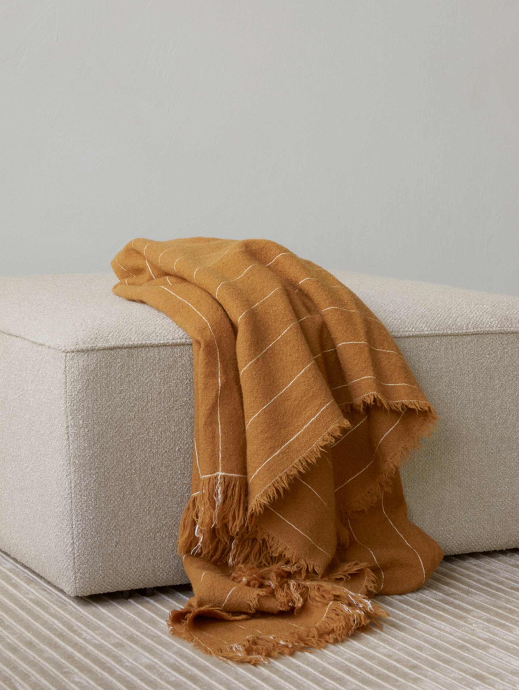 Battus Wolldecke 130x185 cm - Ochre
