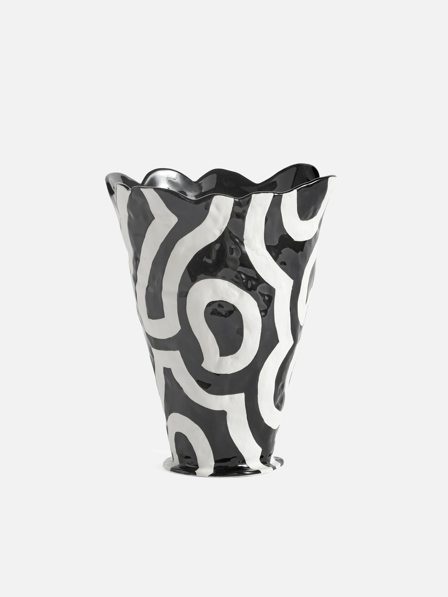 Jessica Hans Shadow Vase Schwarz und Weiß