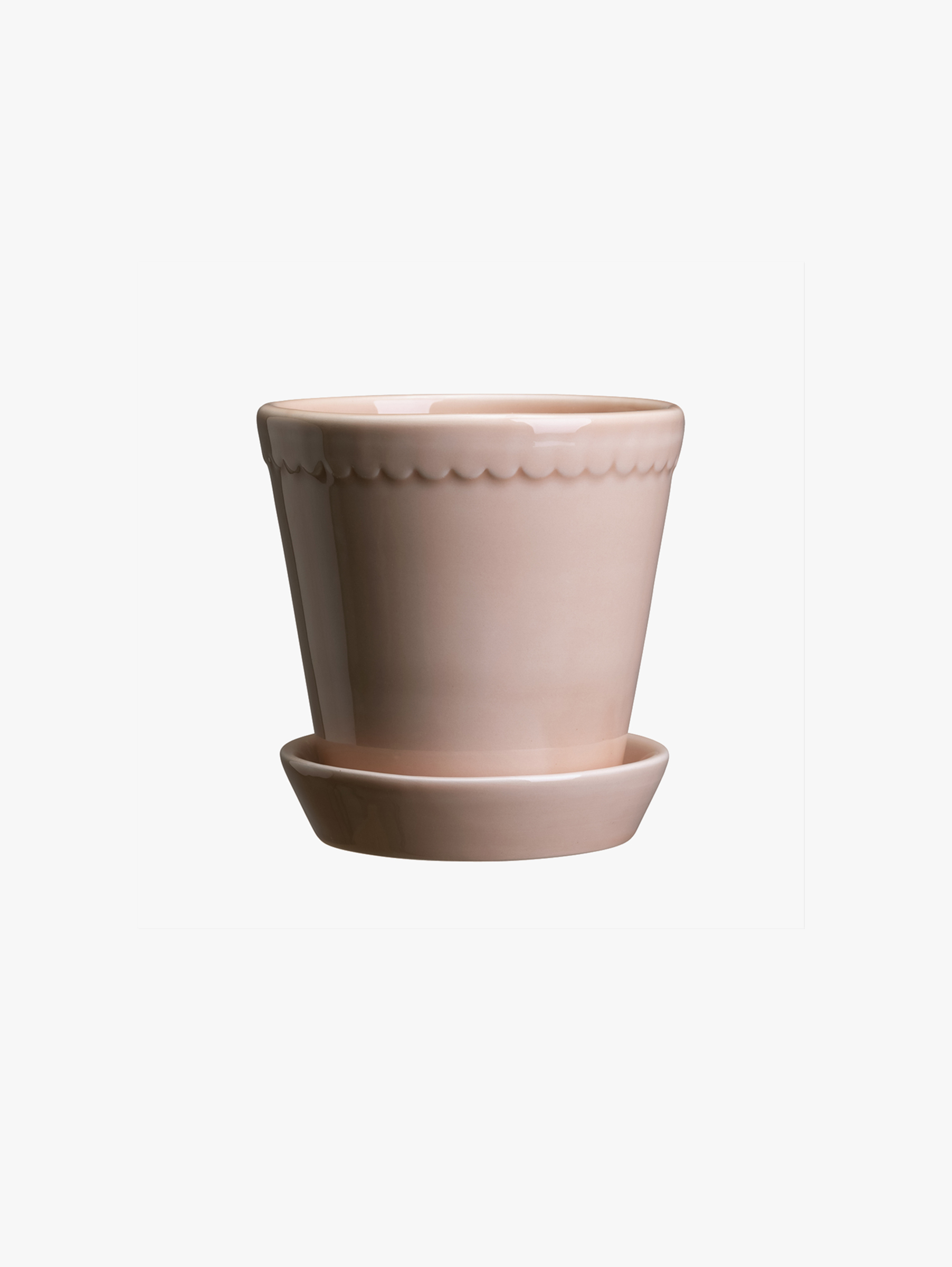 Helena Glasierter Übertopf Ø16 cm - Quartz Rose