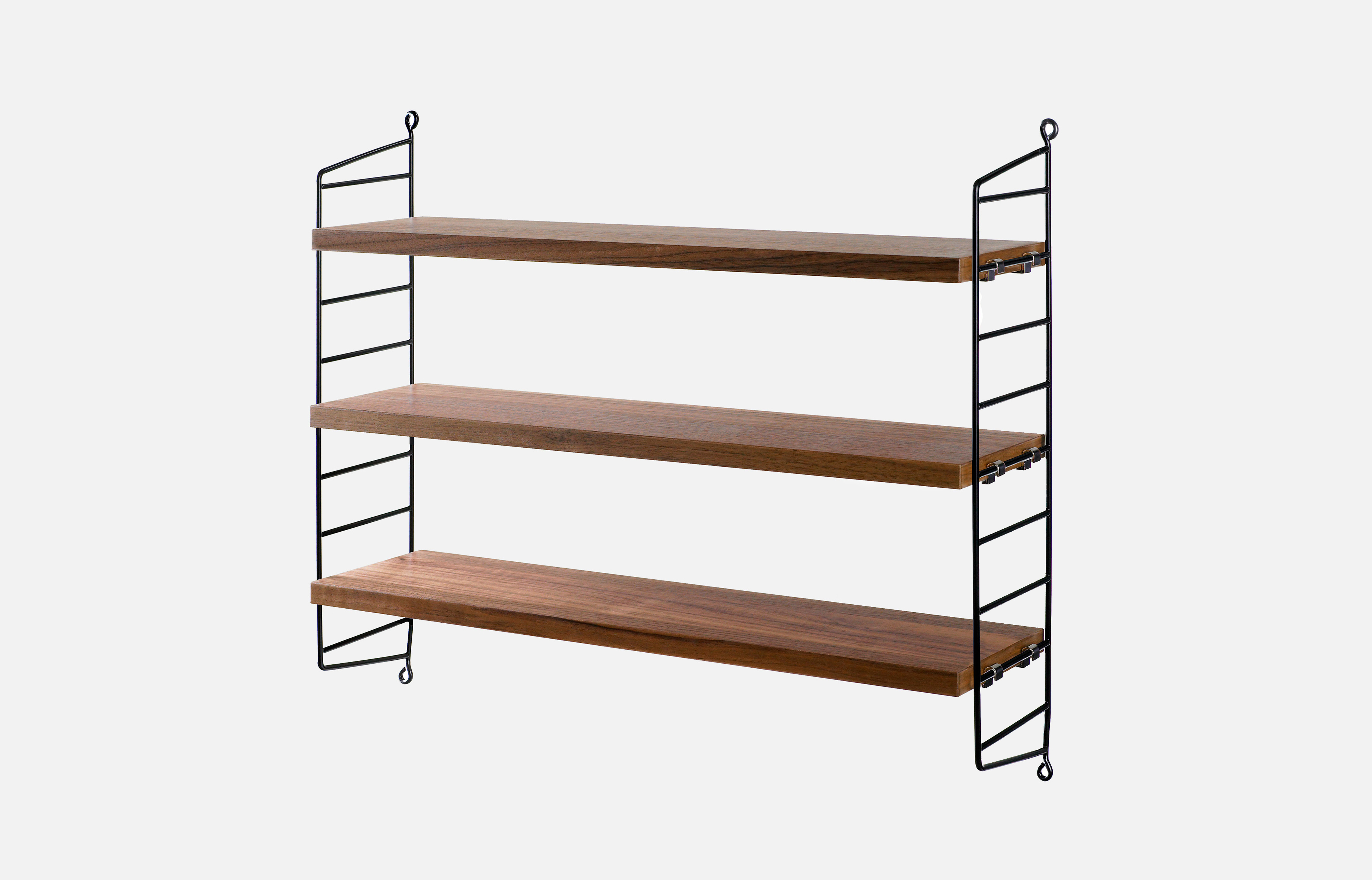 Pocket Regal 60x50 cm - Walnuss/Schwarz