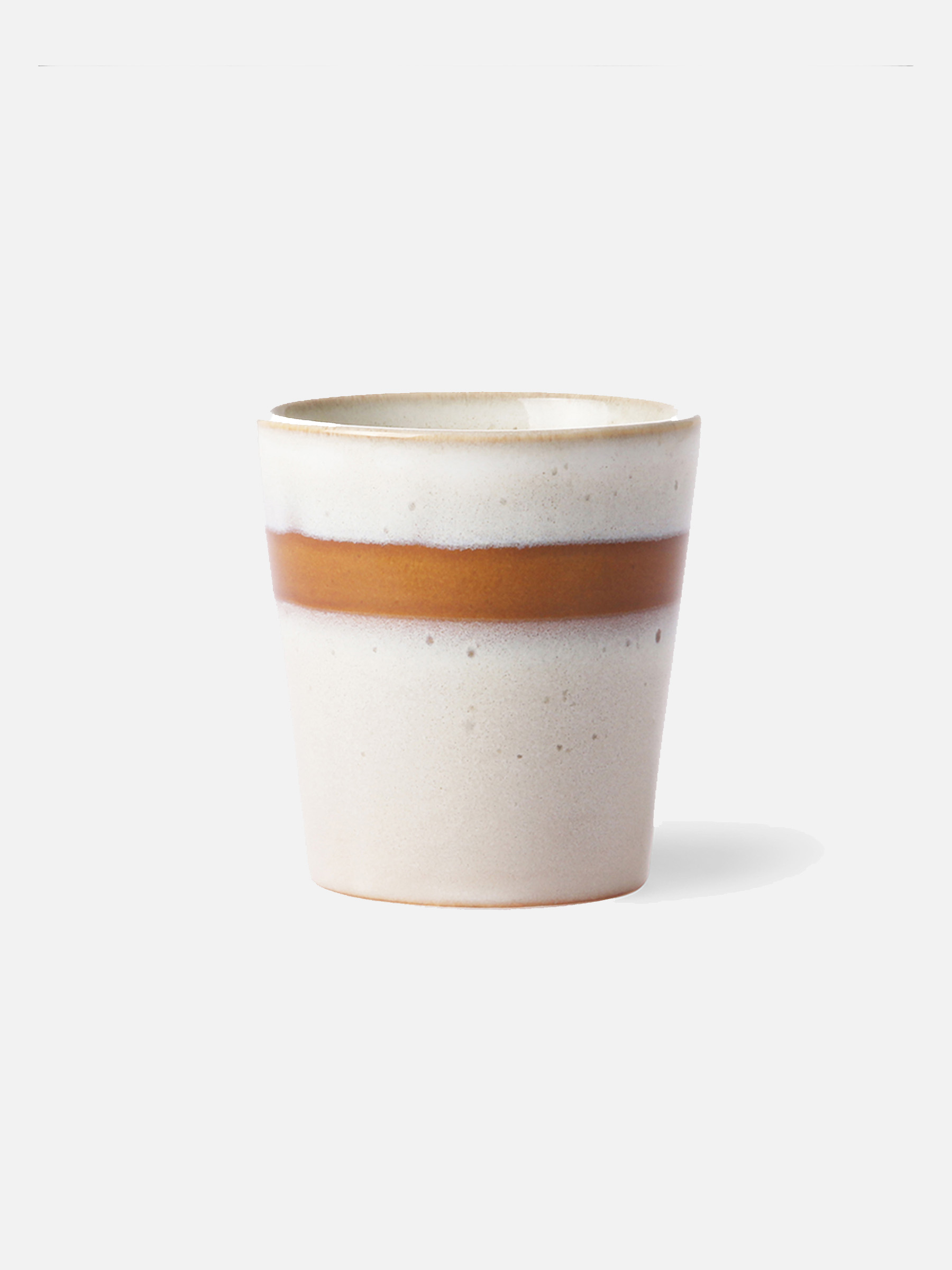 70s Keramik Kaffeebecher - Snow