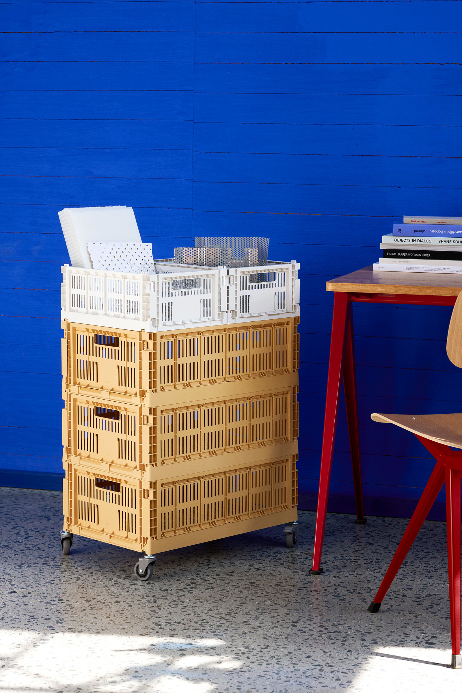 Deckel für Crate Box Large - Golden yellow