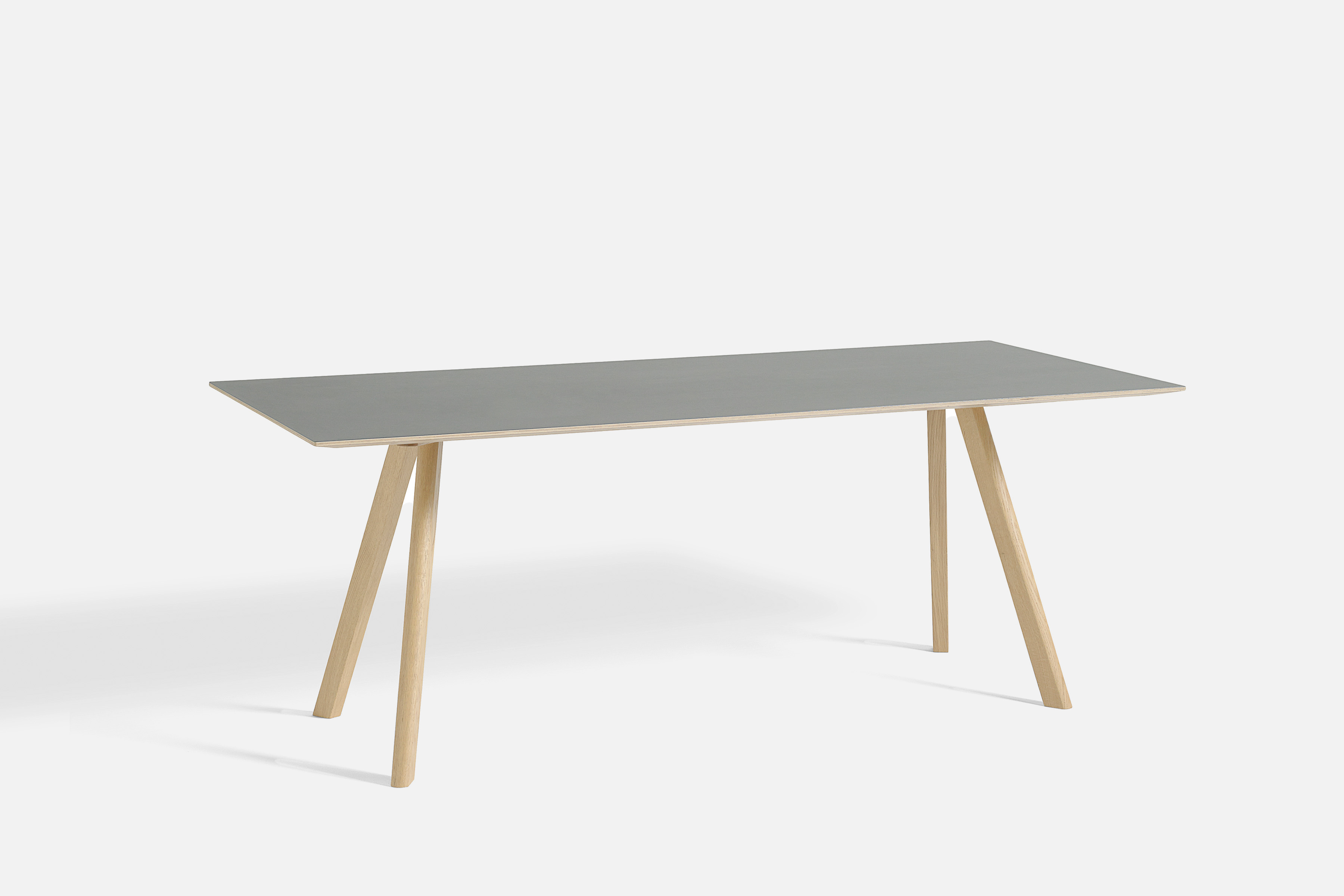 CPH30 Esstisch 200x90 cm - Eiche / Linoleum grau