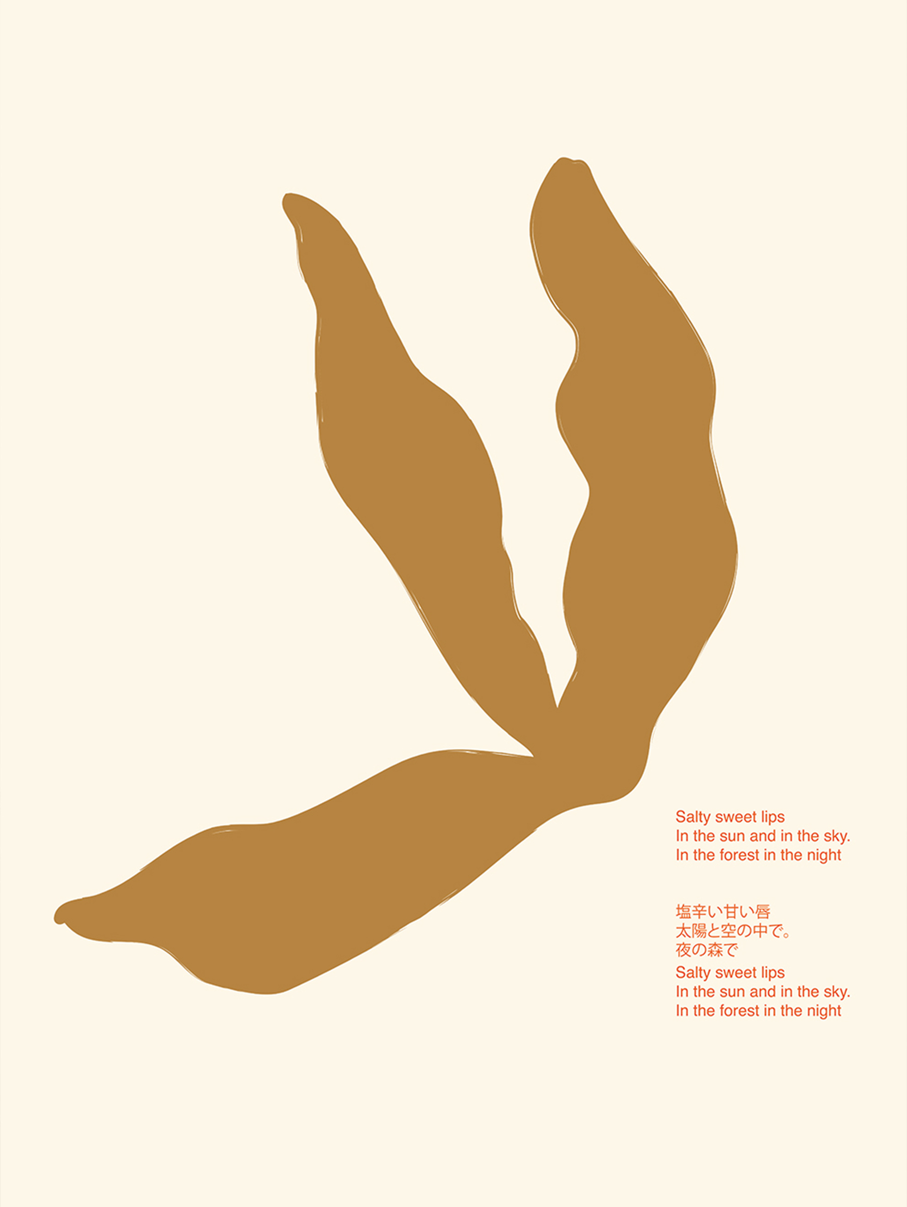 The Poster Club Lucrecia Rey Caro Salty Lips 50x70