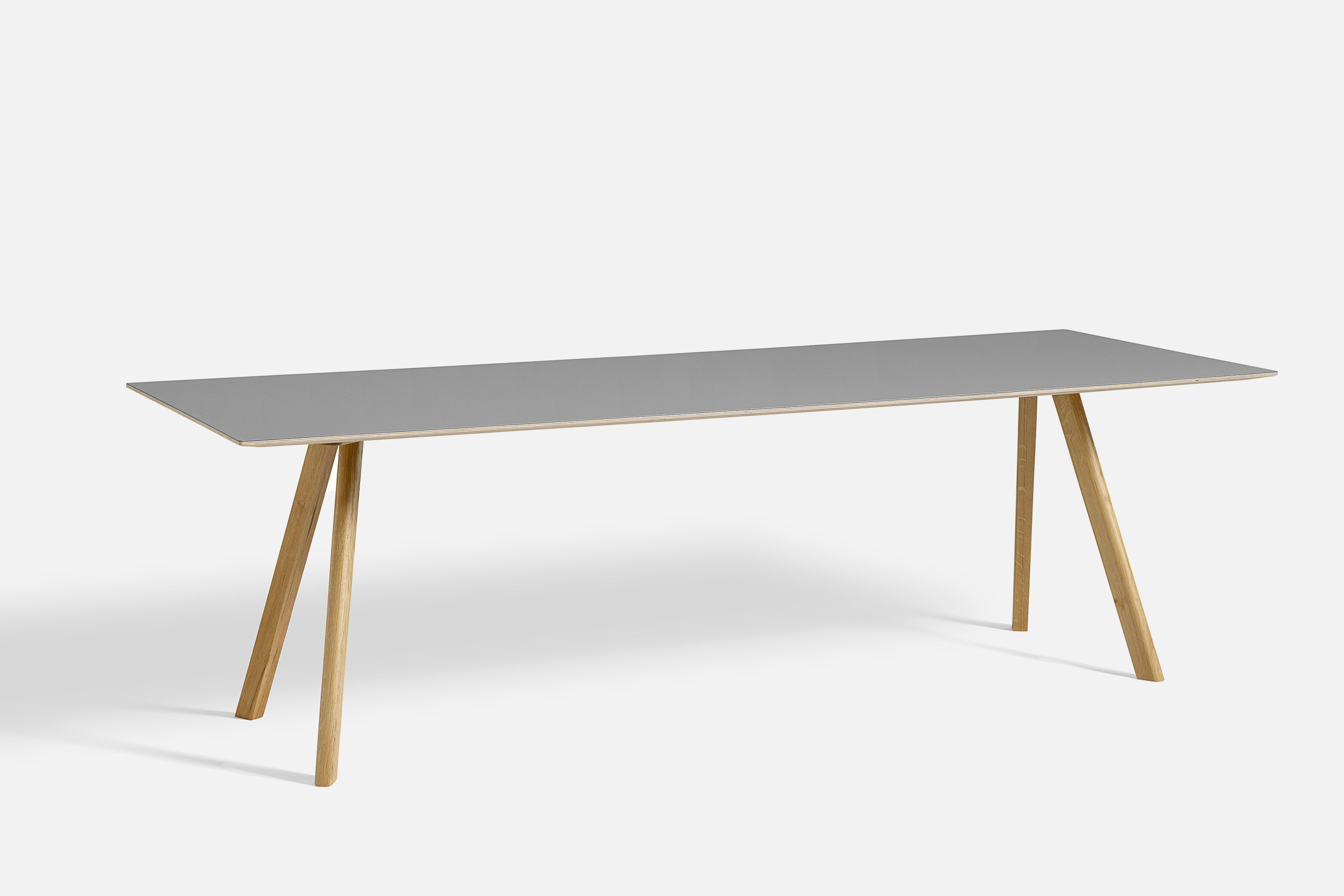 CPH30 Esstisch 250x90 cm - Eiche / Linoleum grau