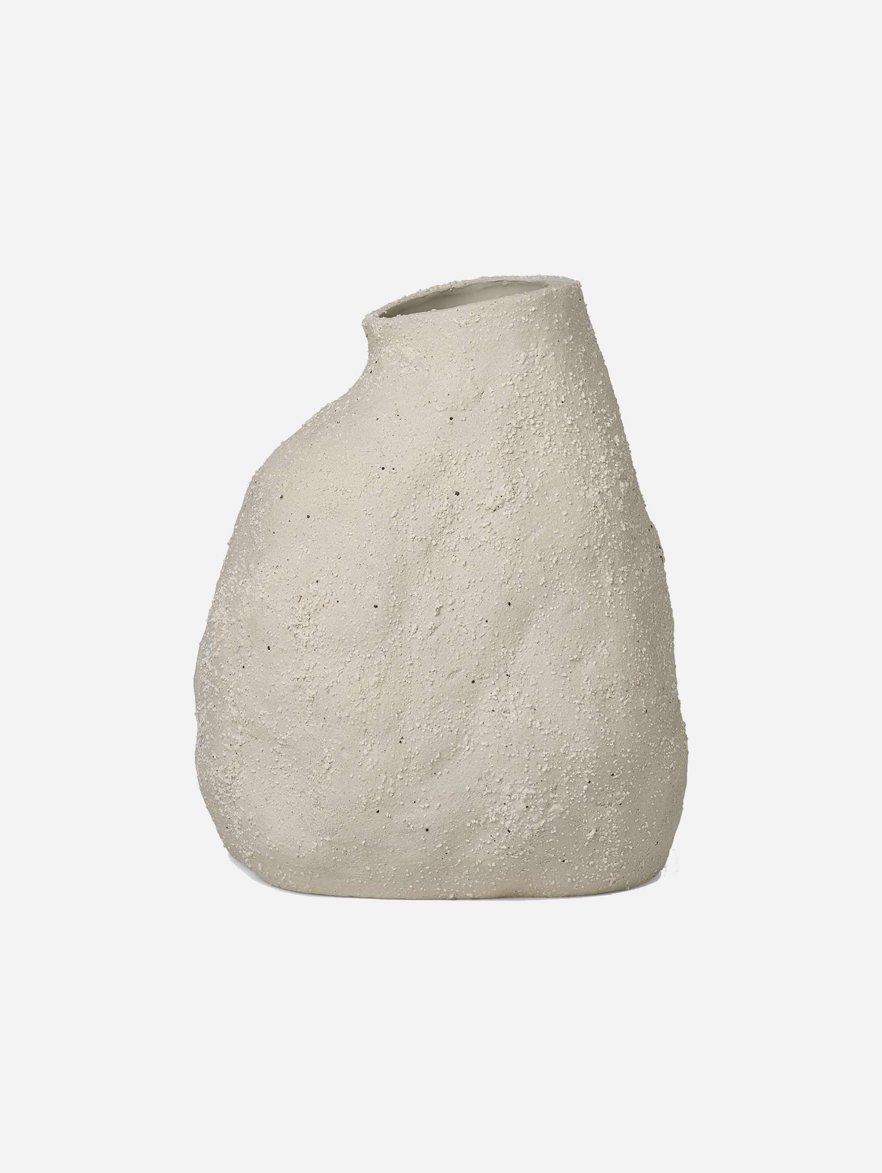 Vulca Vase Medium - Off-white Stone