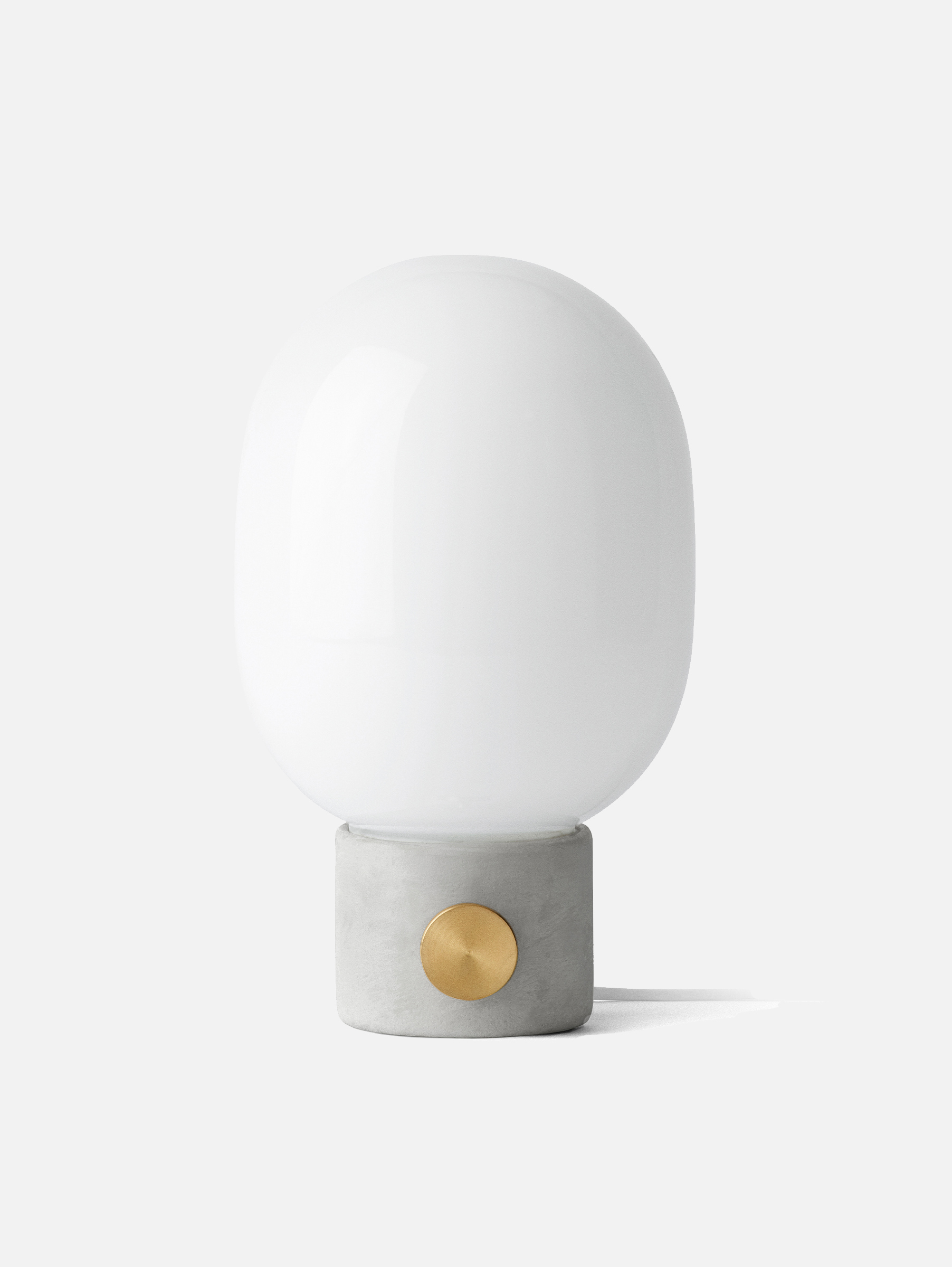 JWDA Concrete Lamp, Light Grey/Brass