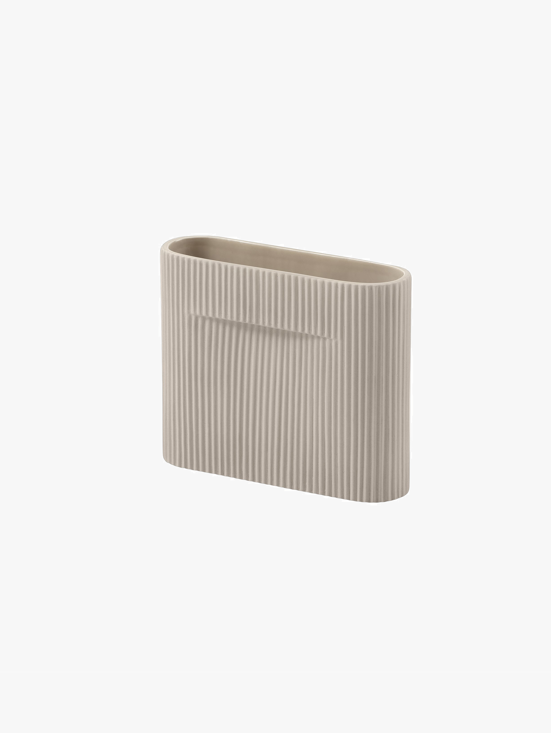 Ridge Vase Small H 16,5 cm - Beige