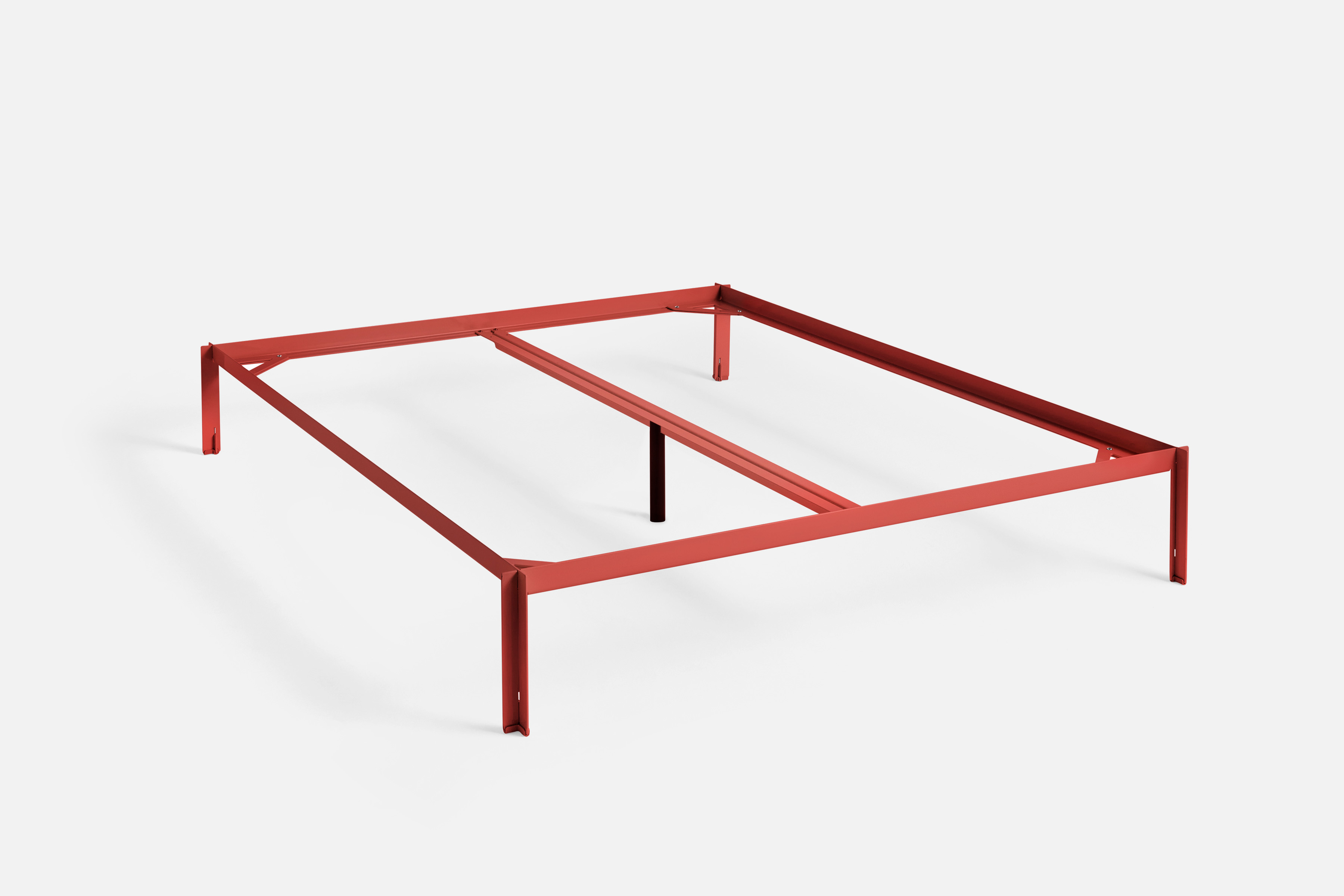 Connect Bett 160x200 mit Mittelstrebe Maroon red