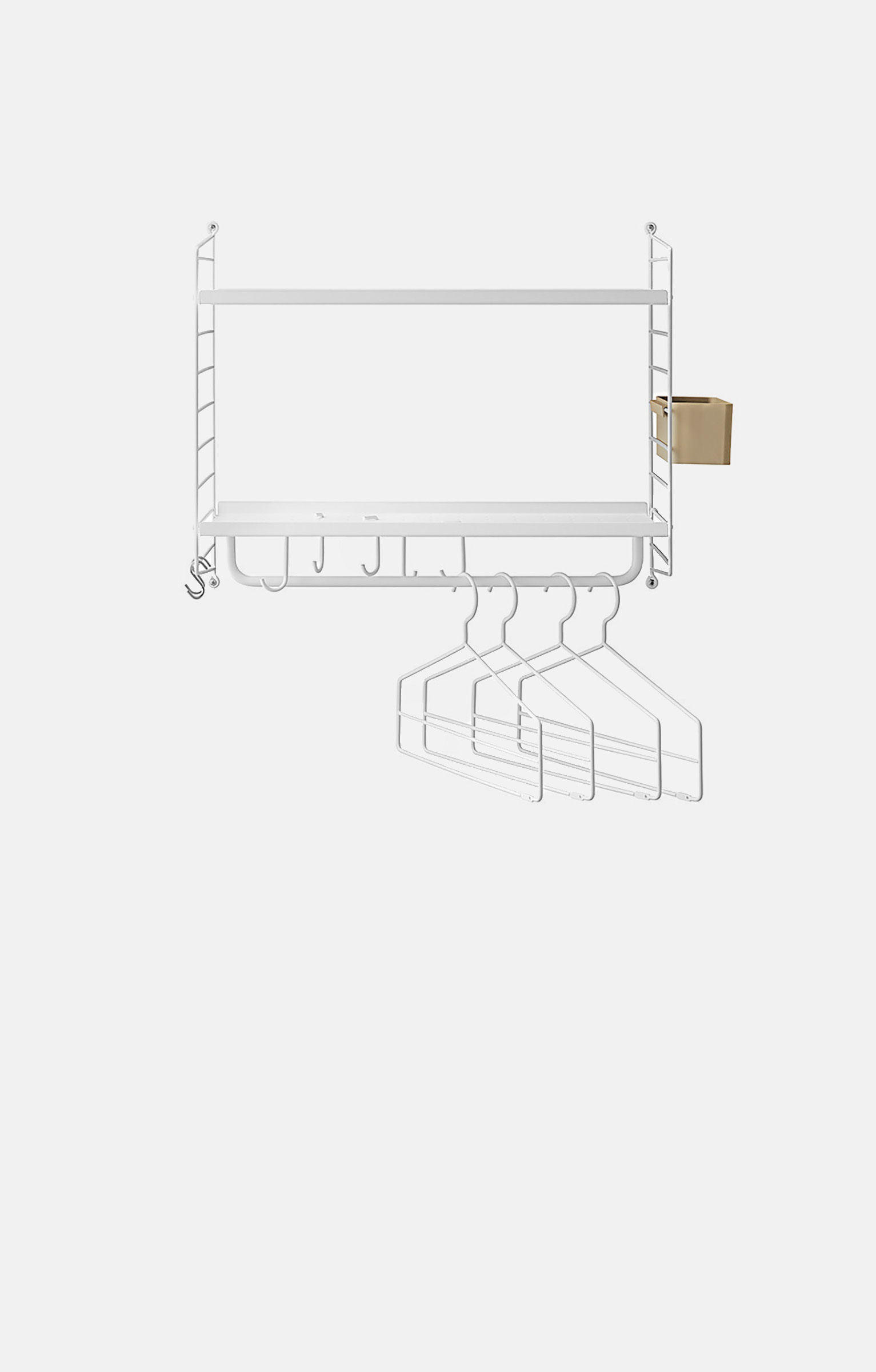 Flur Regallösung 58x50 cm - Weiß