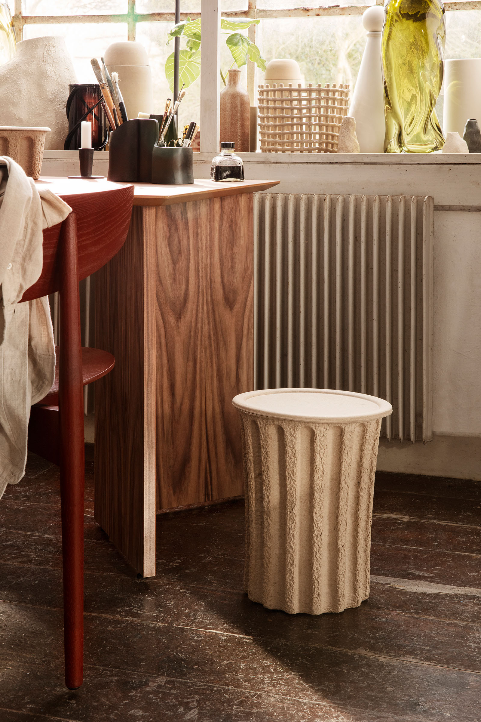 Paper Pulp Papierkorb Braun