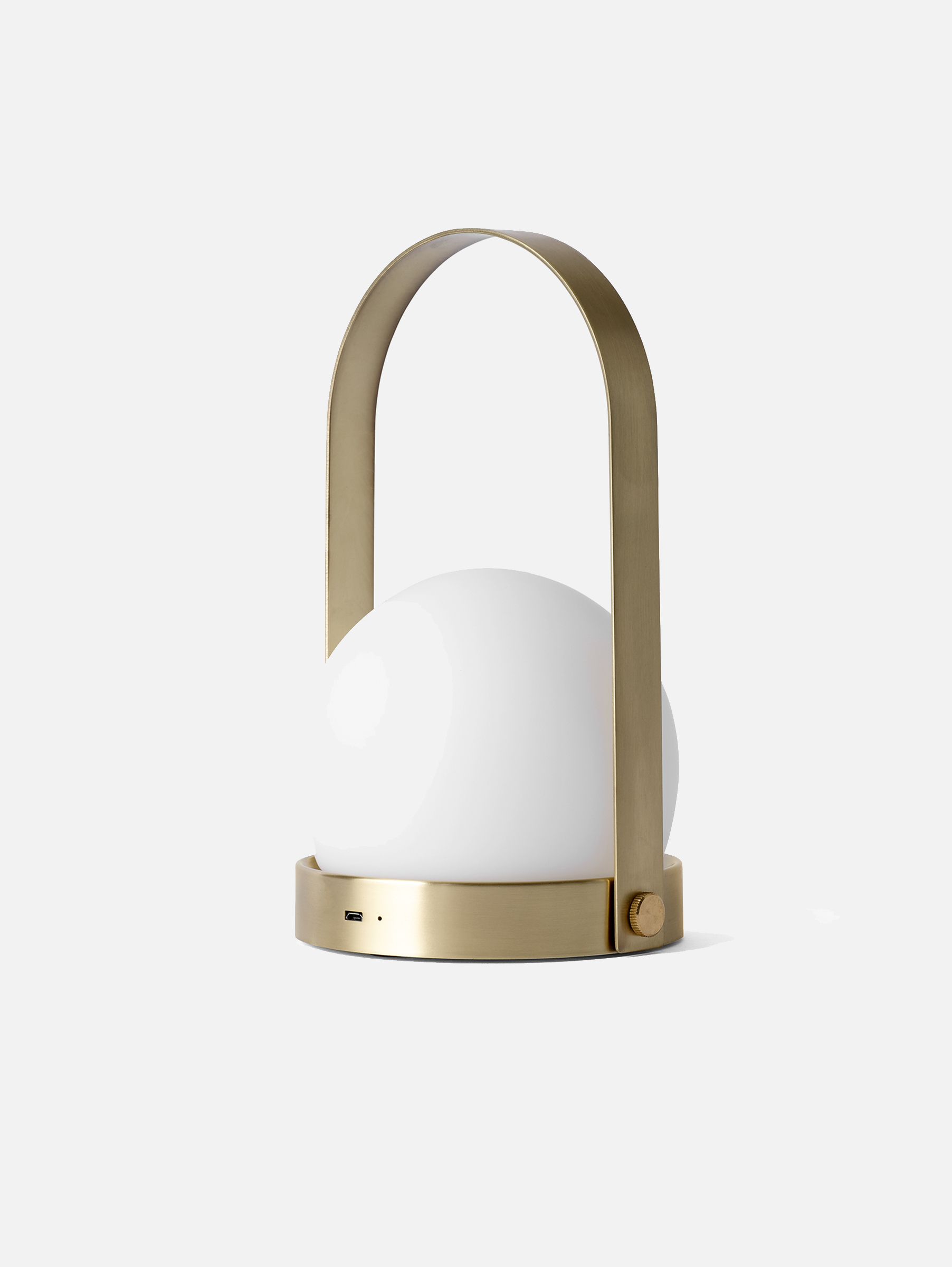 Carrie tragbare Akku Tischleuchte - Gebürstetes Messing