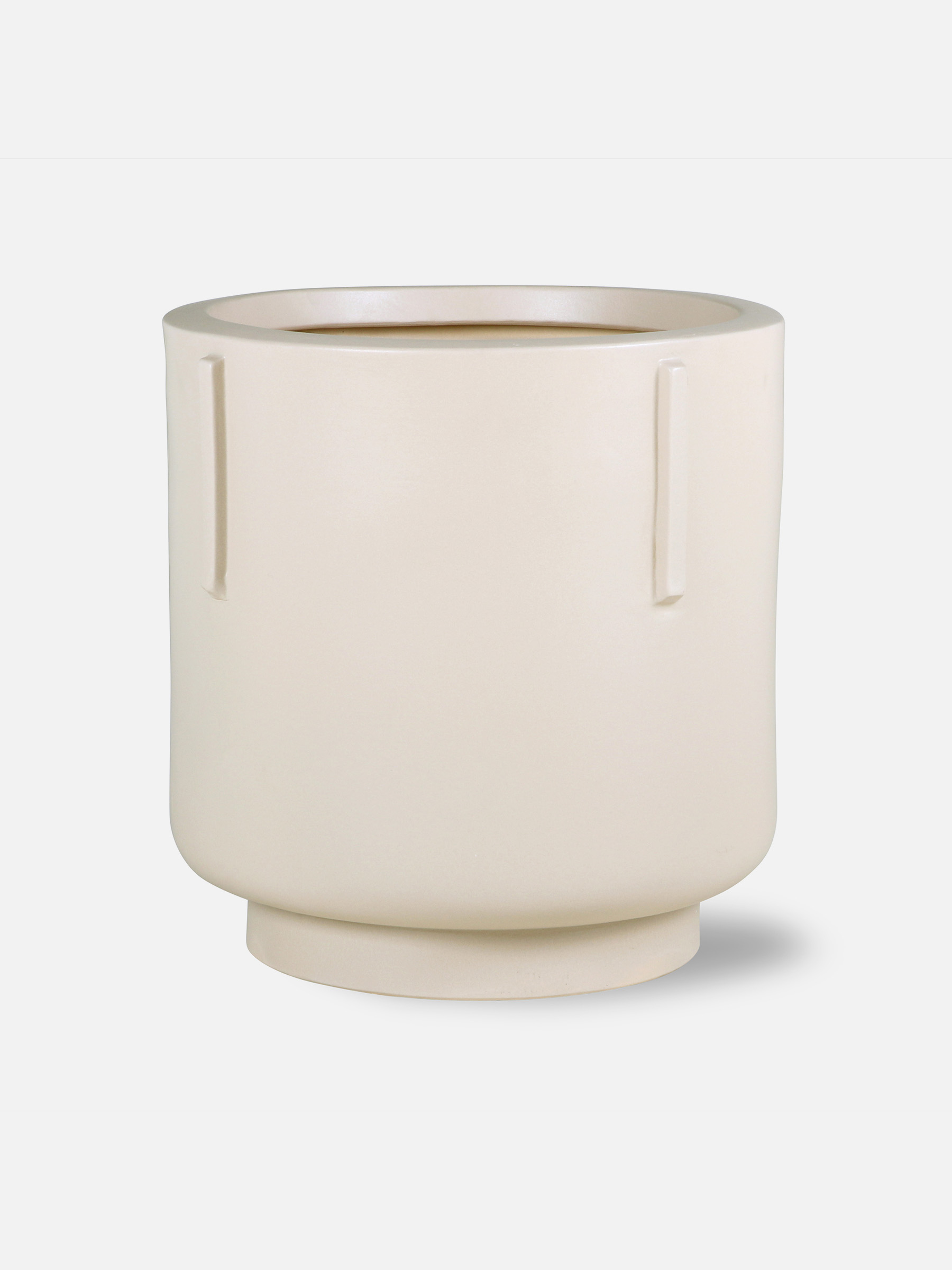 Großer Übertopf Steingut - Cream