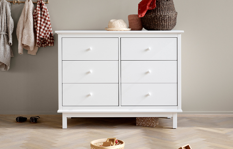 Seaside Kommode, 6 Schubladen, weiß