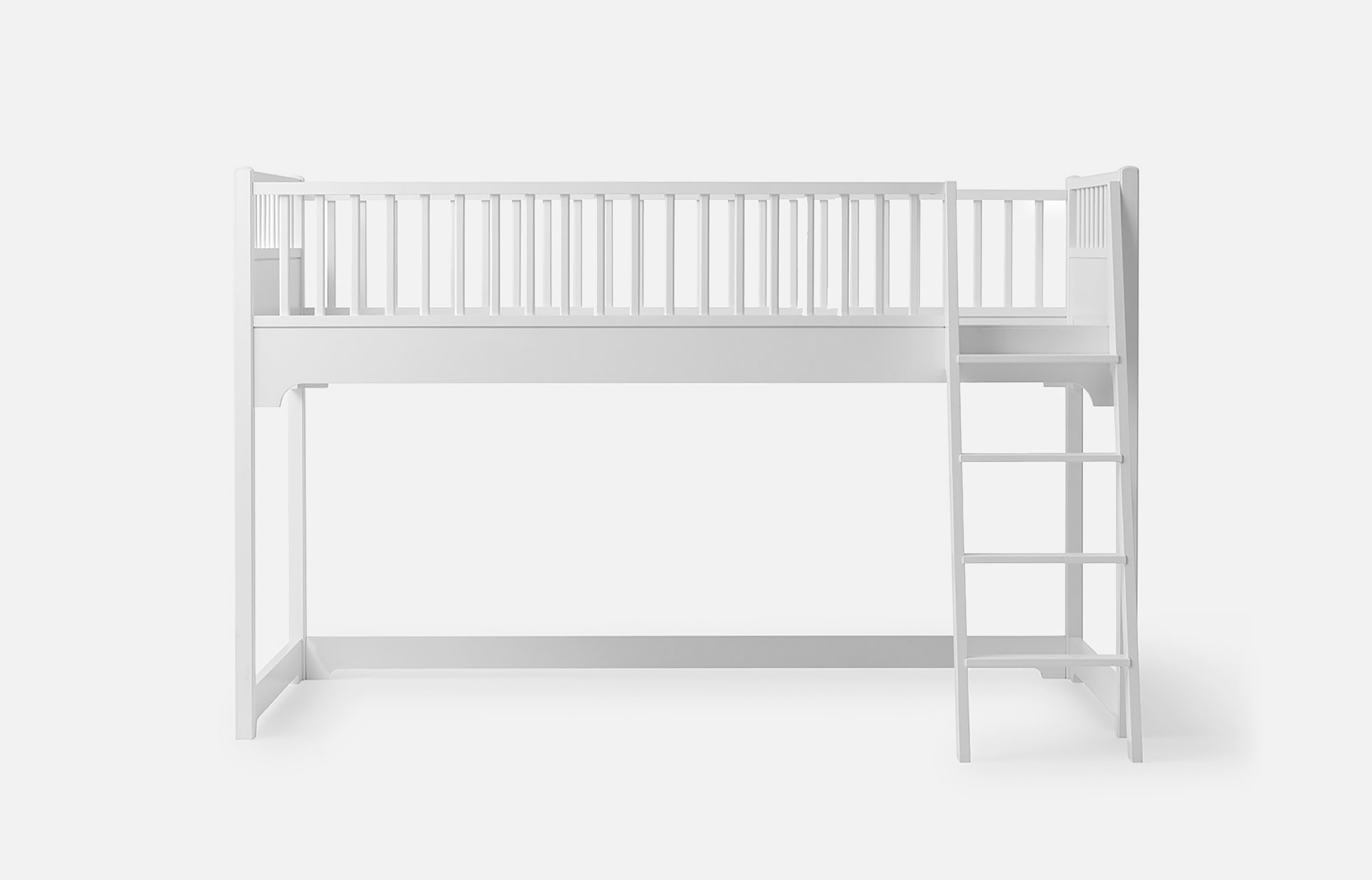 Seaside Classic halbhohes Hochbett, 90x200 cm, weiß