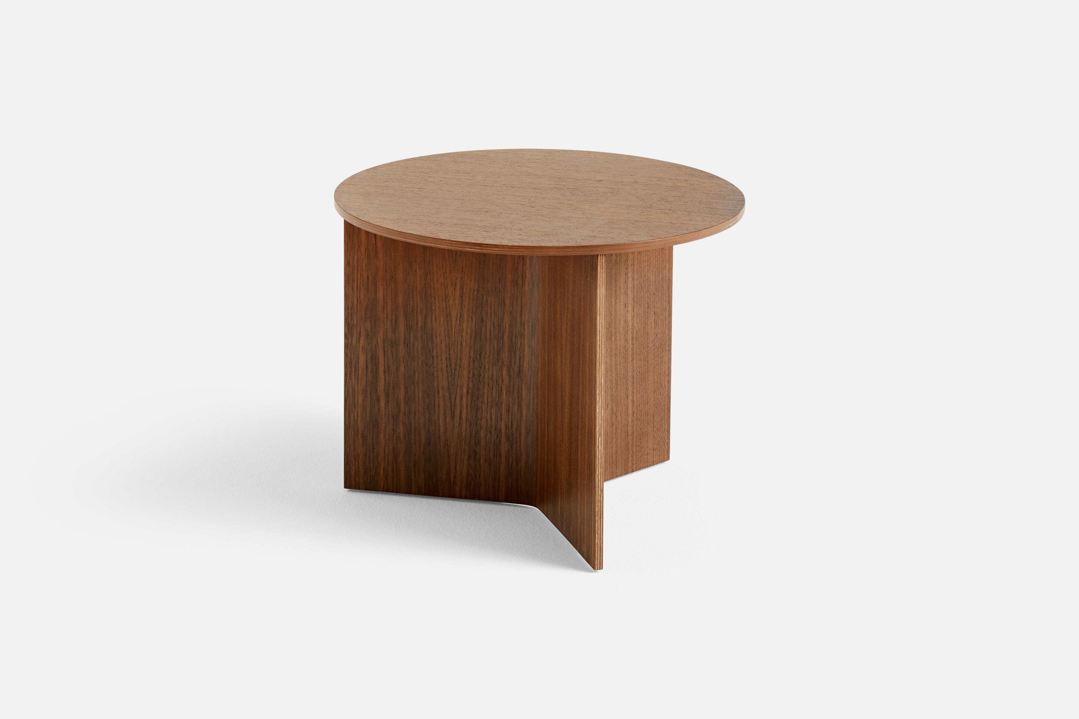 Slit Tisch Holz ø 45 x H 35,5 Walnuss