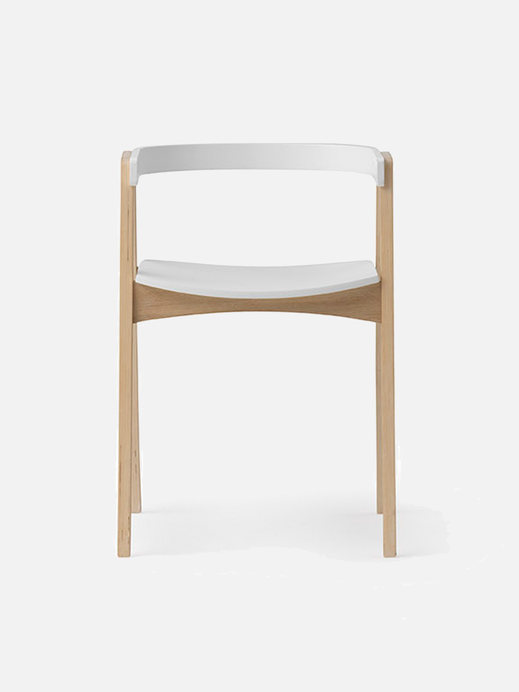 Wood Armlehnstuhl, höhenverstellbar, weiß/Eiche