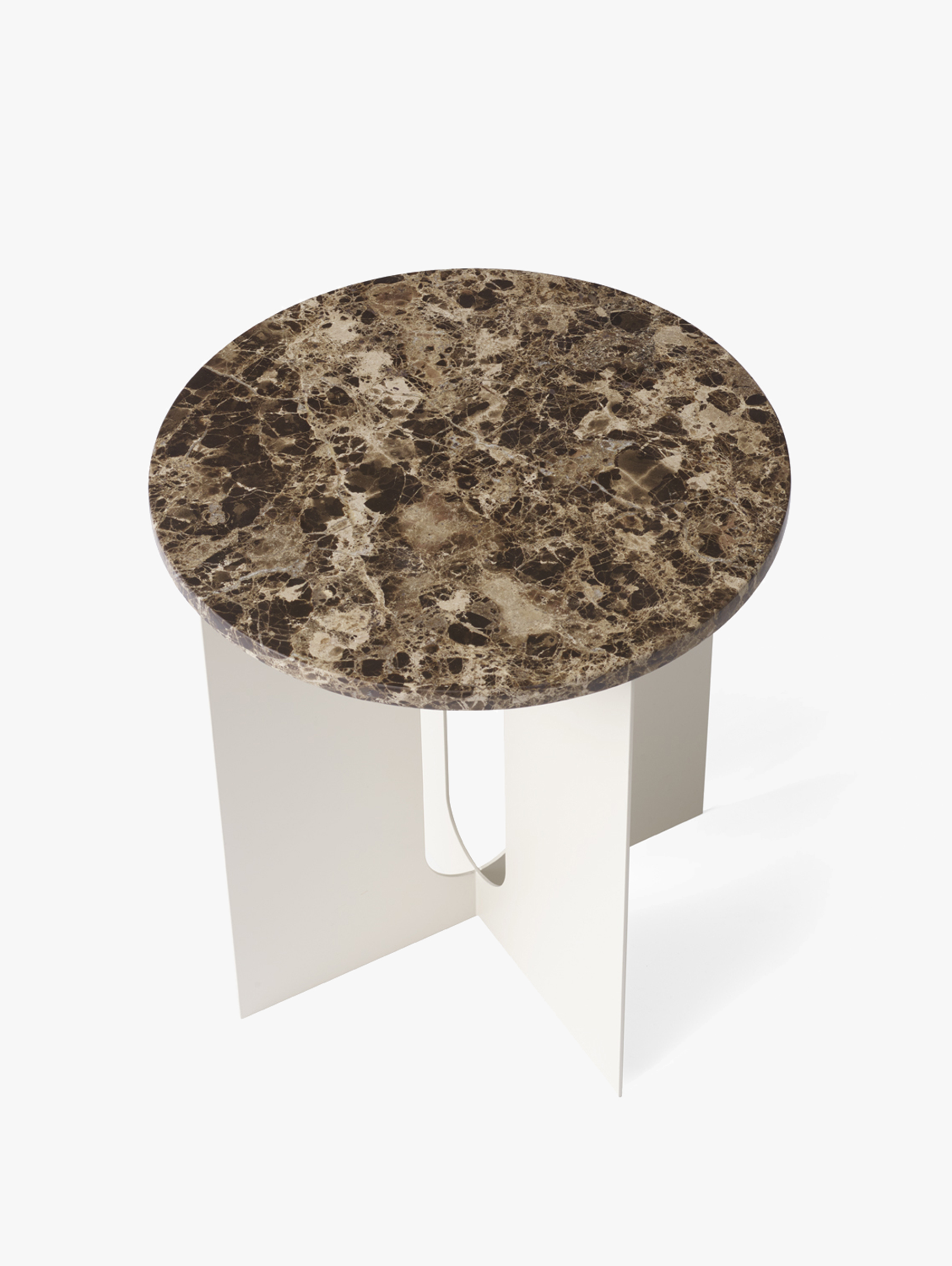 Androgyne Platte für Beistelltisch Emperador dunkler Marmor