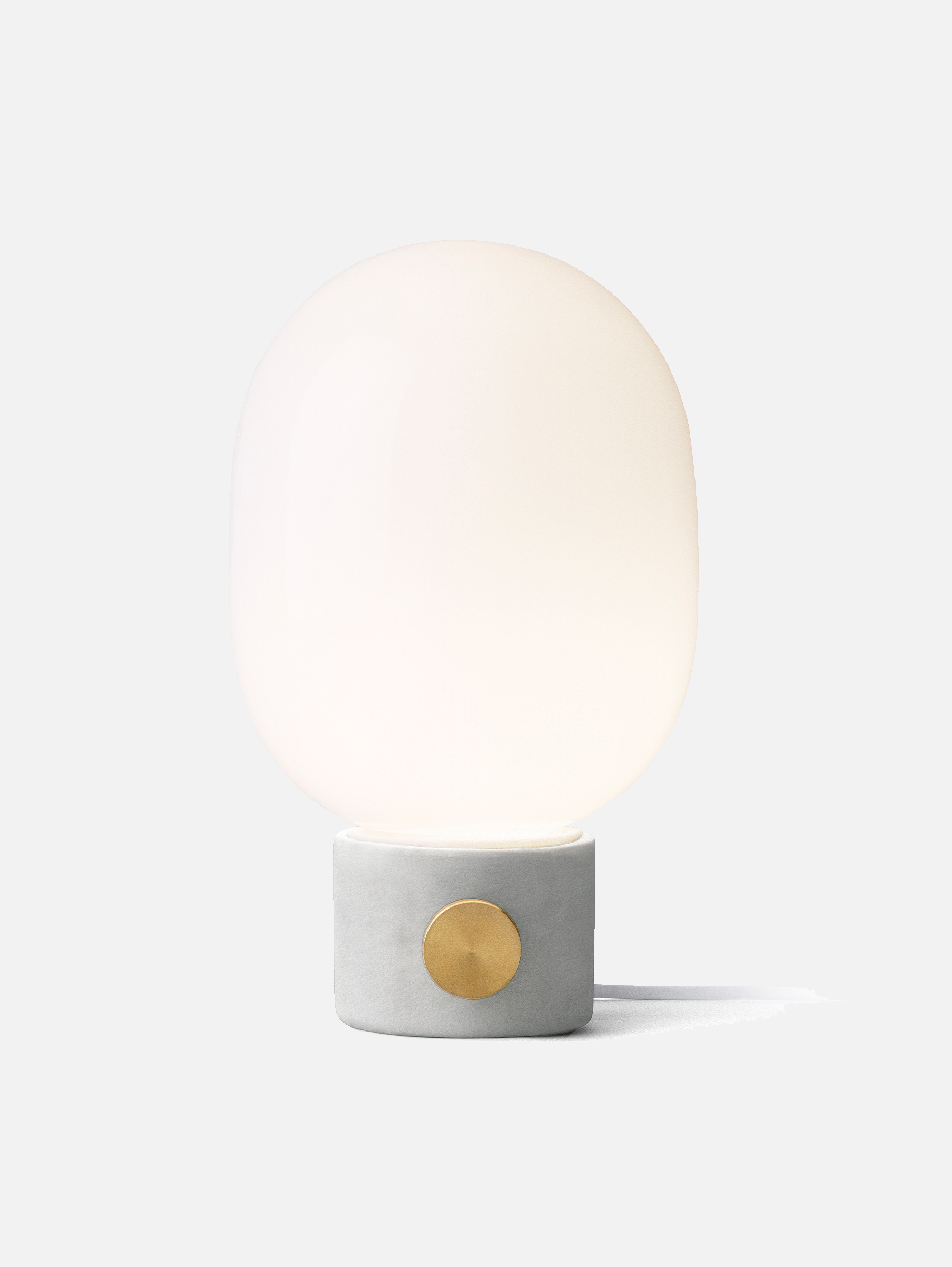 JWDA Concrete Lamp, Light Grey/Brass