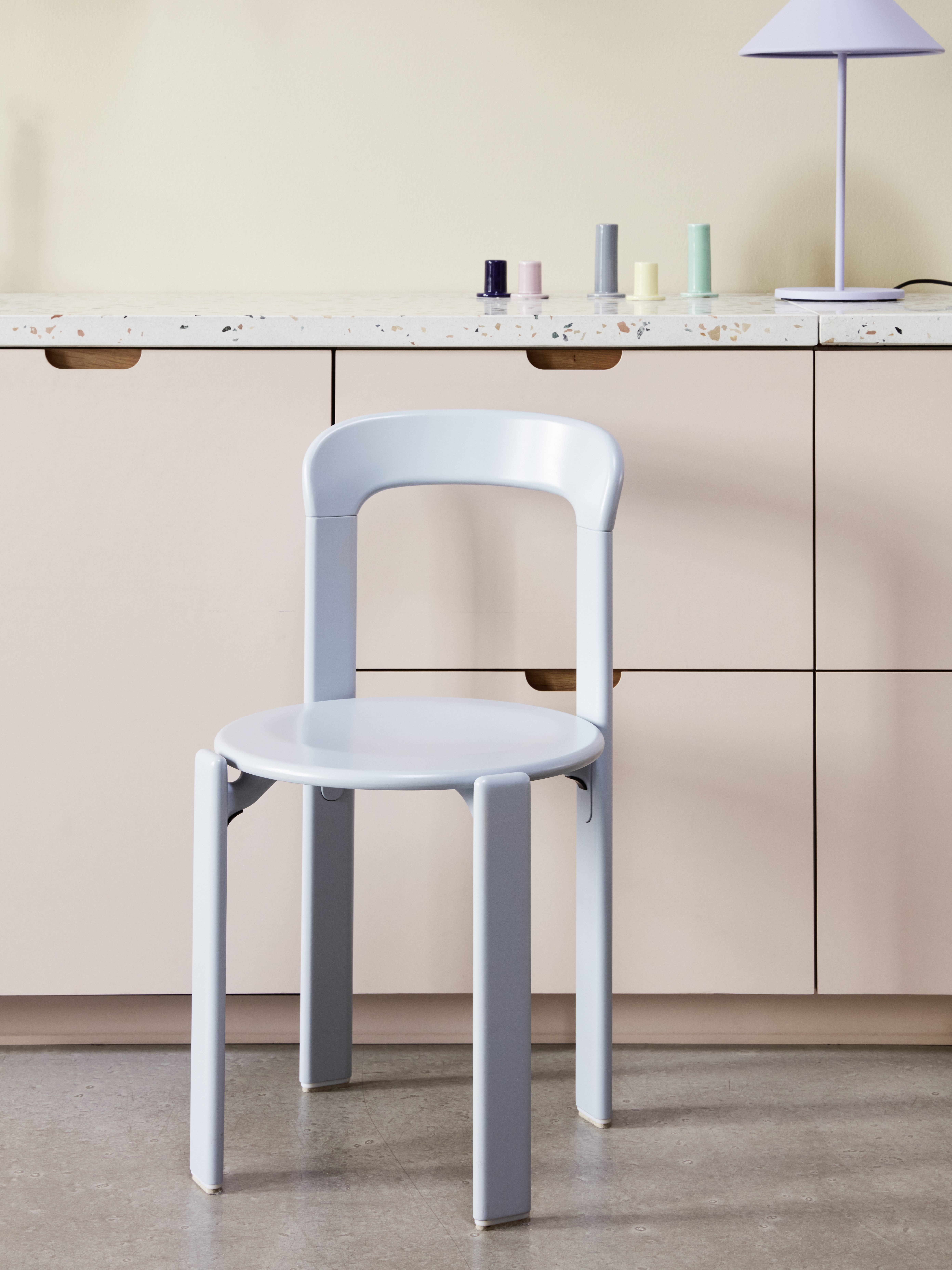 Rey Stuhl Standardgleiter - Slate blue