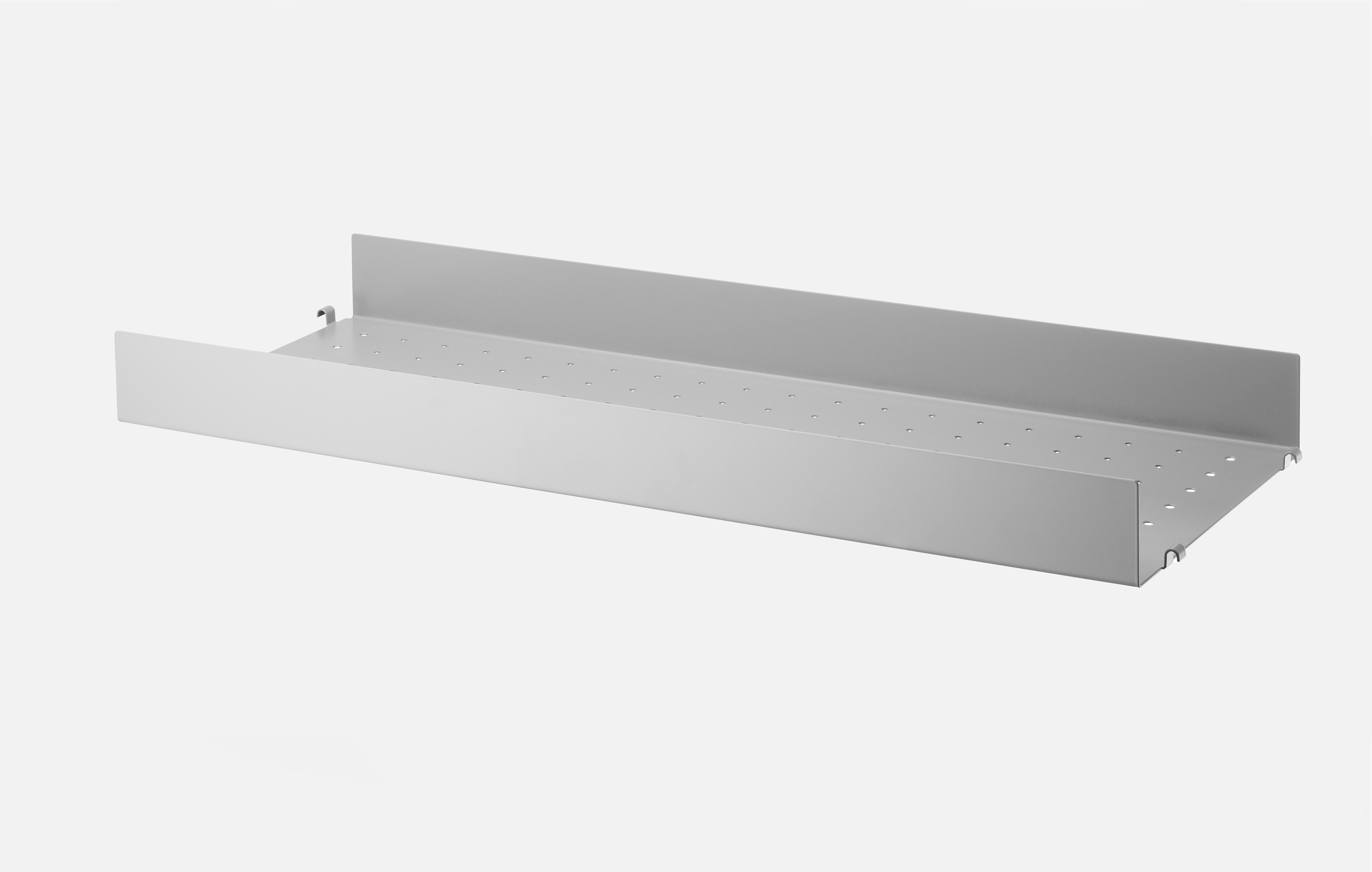 1er Metall Regalboden mit hoher Kante 78/7/30 Grau