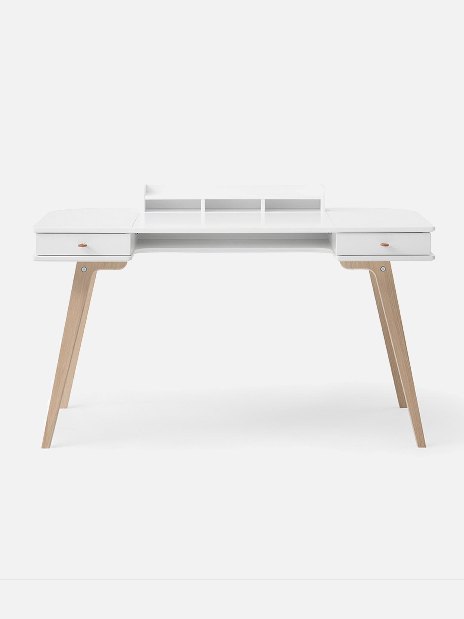 Wood Schreibtisch 66 cm, weiß/Eiche