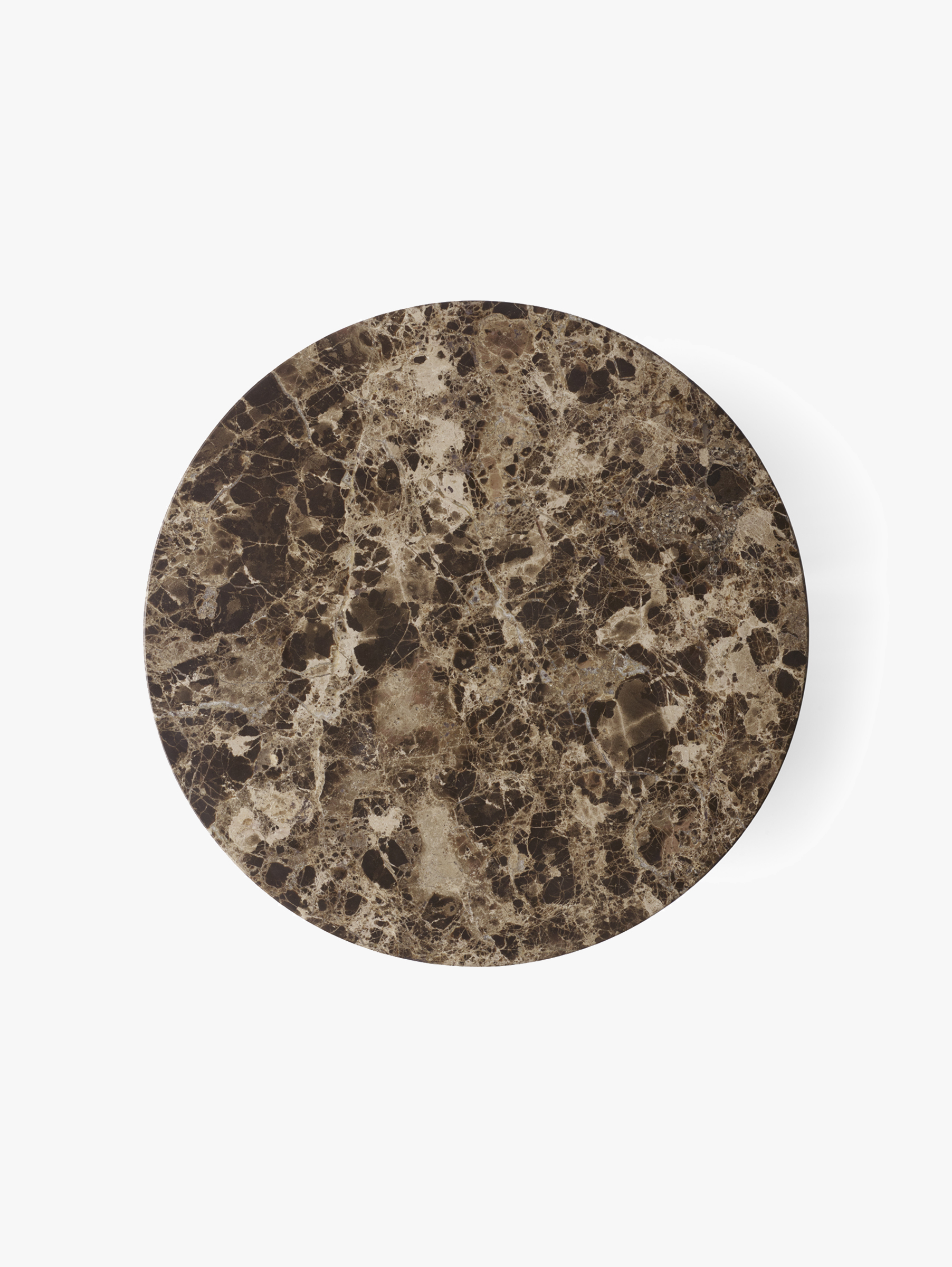Androgyne Platte für Beistelltisch Emperador dunkler Marmor
