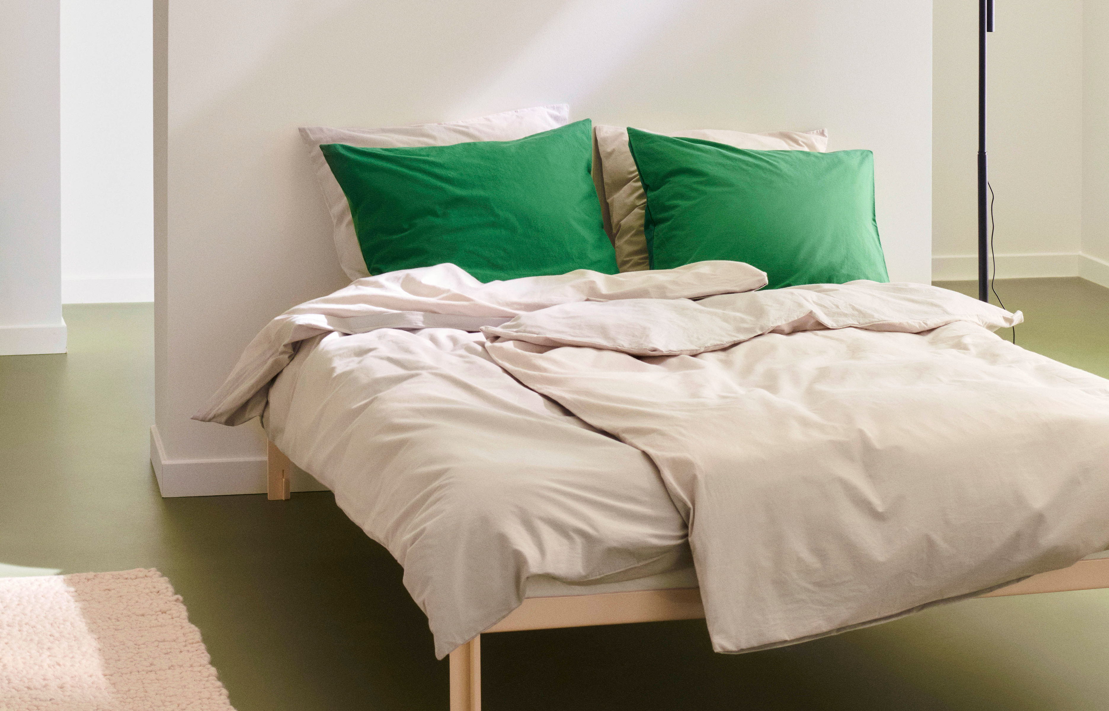 Connect Bett 140x200 mit Mittelstrebe Alabaster