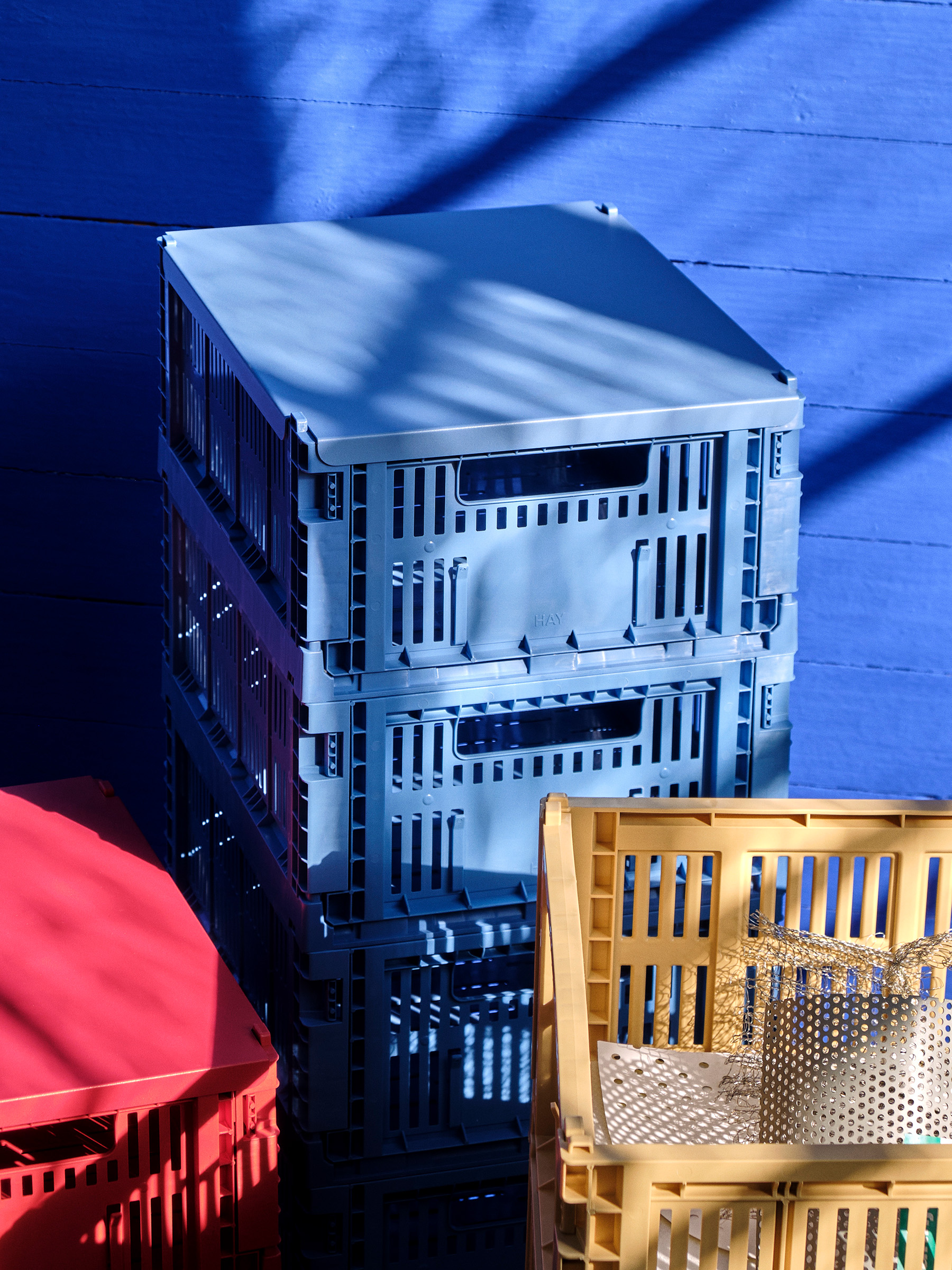 Deckel für Crate Box Medium - Electric blue