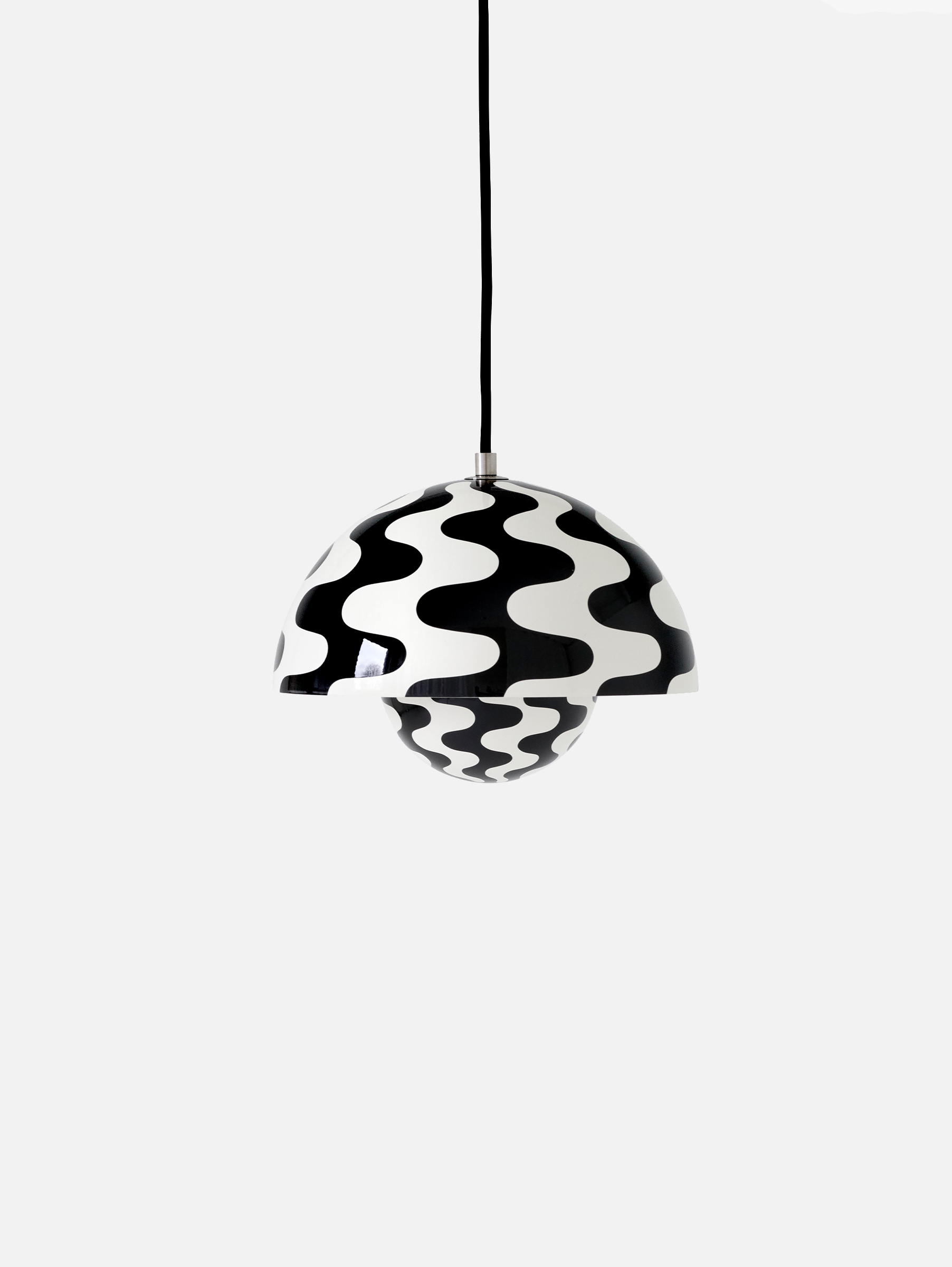 Flowerpot Hängeleuchte VP1 Schwarz / Weiß