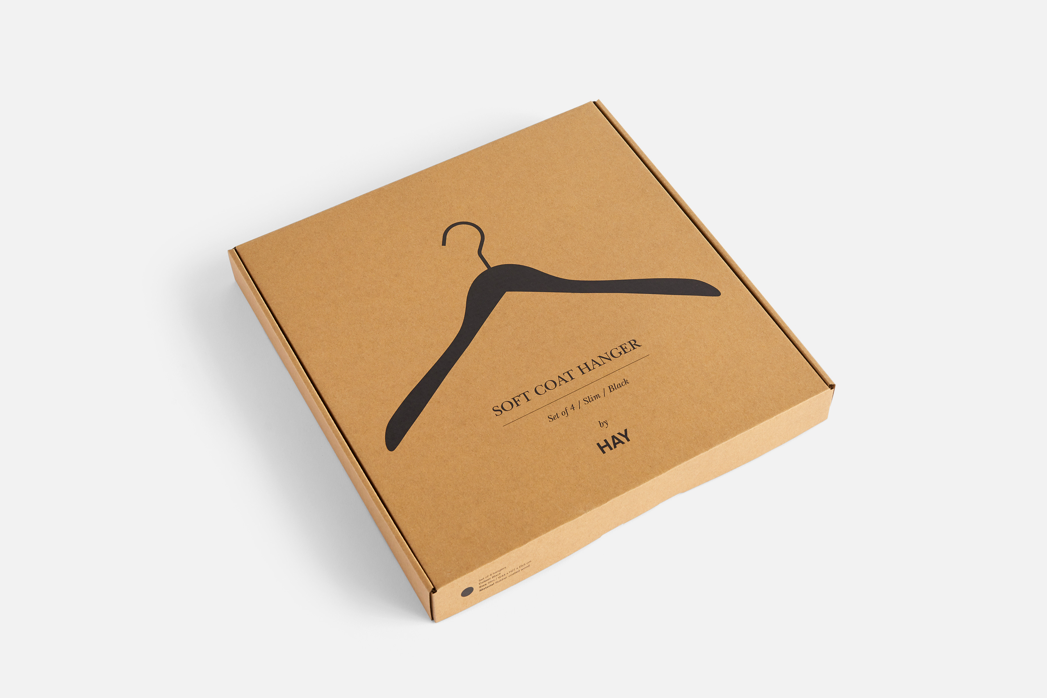 Soft 4er Set Kleiderbügel Slim Schwarz