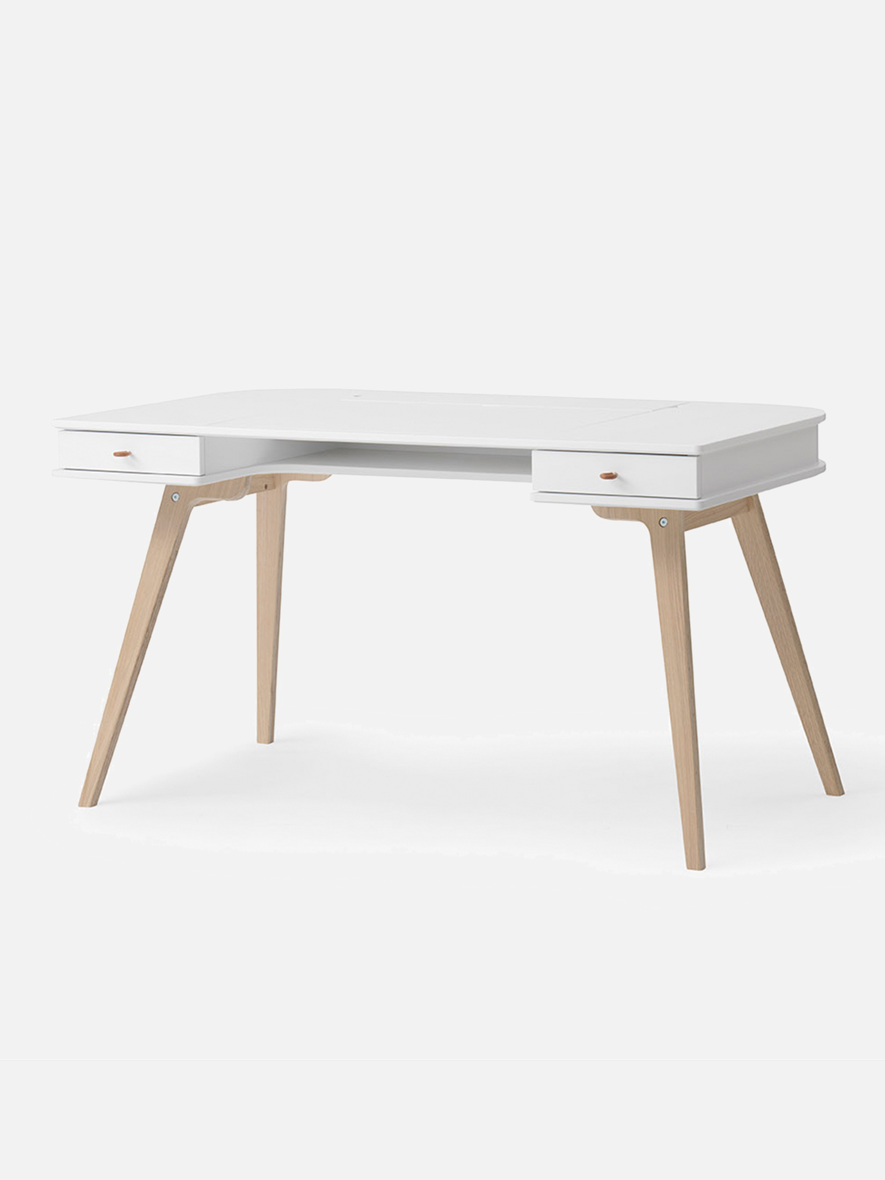 Wood Schreibtisch 66 cm, weiß/Eiche