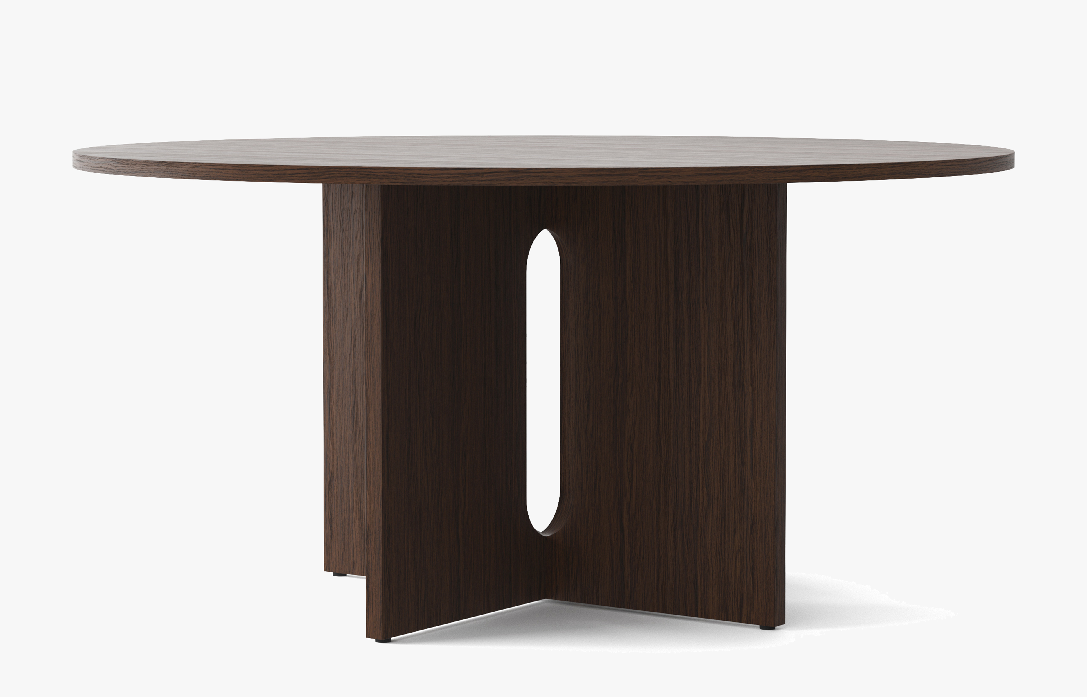 Androgyne Esstisch Ø150 cm Eiche dunkel gebeizt