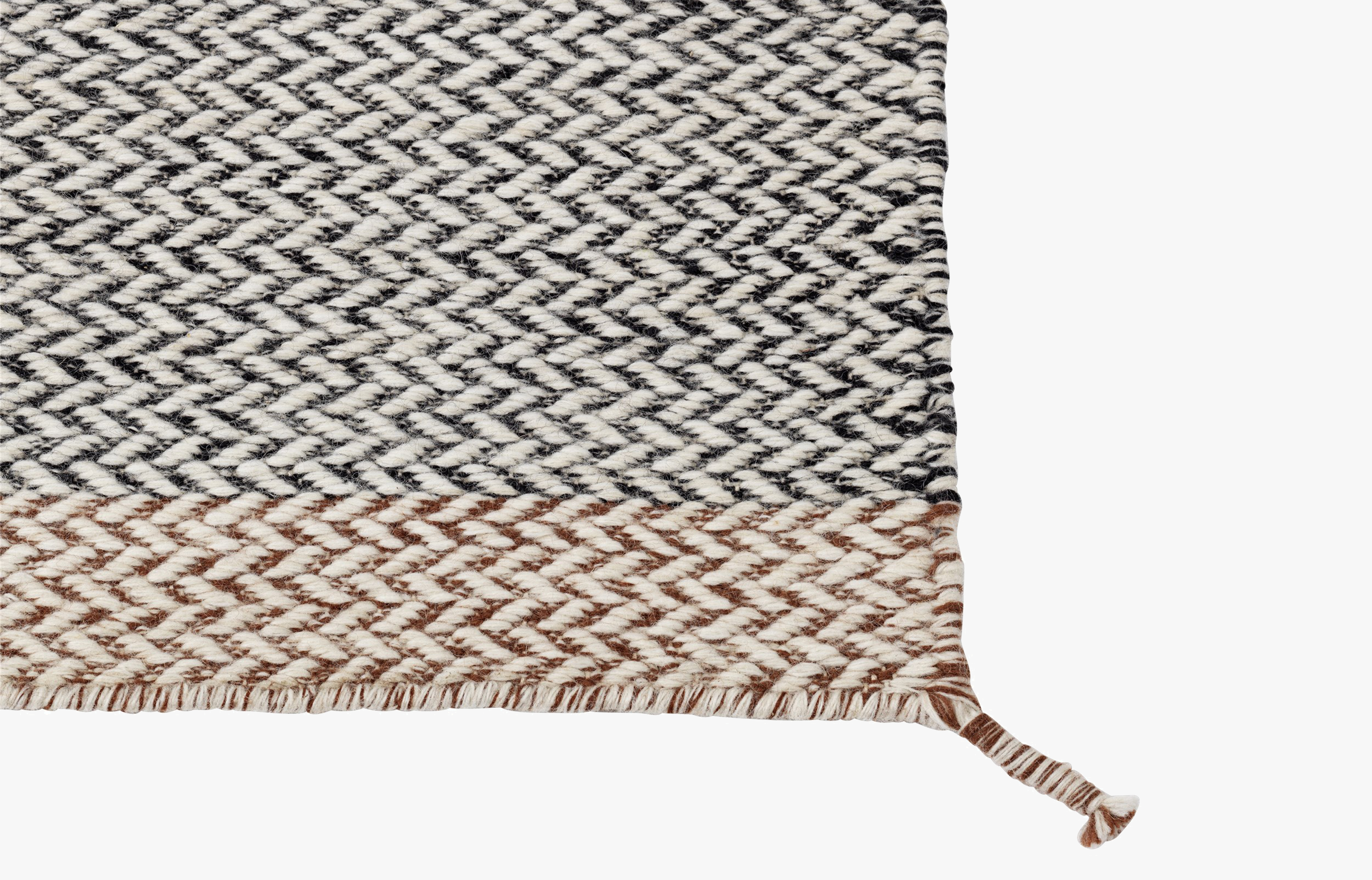 Ply Teppich 140x85 cm - Schwarz/Weiß