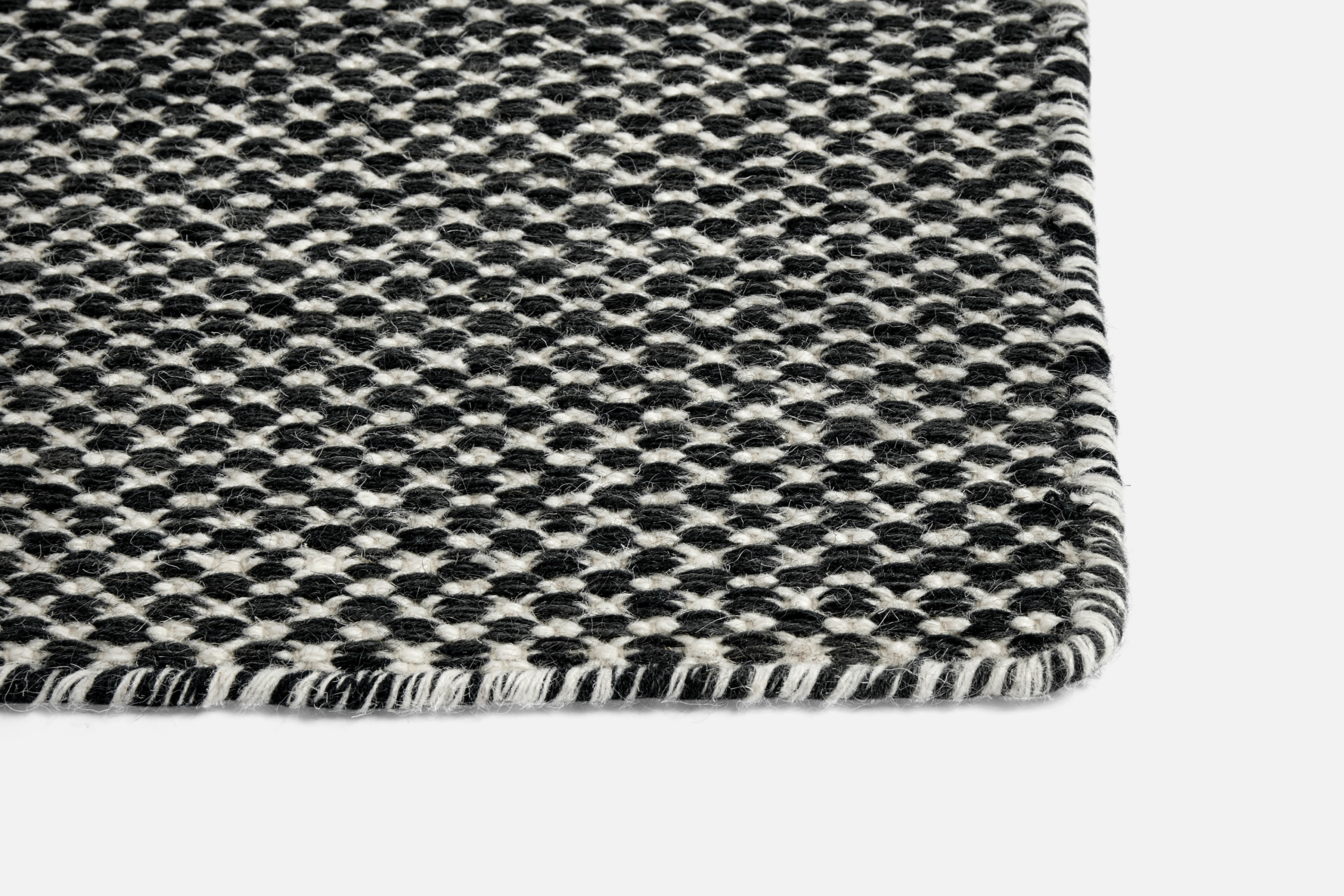 Moiré Kelim Teppich Schwarz versch. Größen