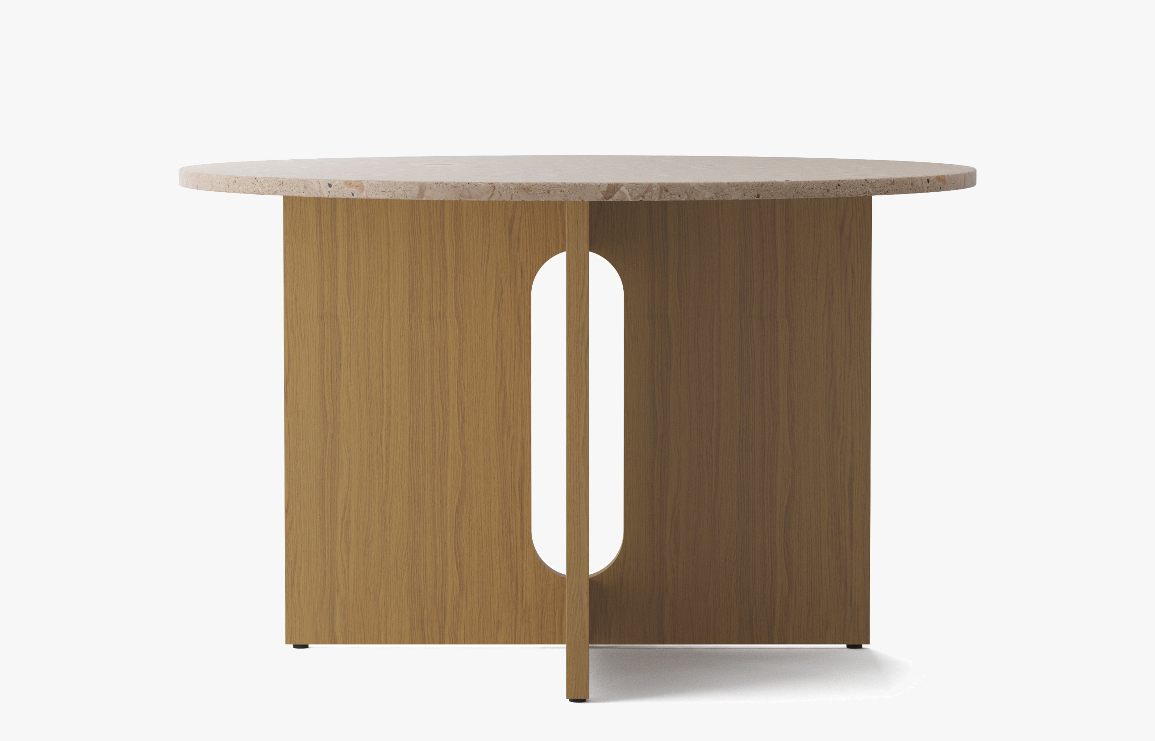 Androgyne Esstisch Ø120 cm Eiche natur / Kunis Breccia