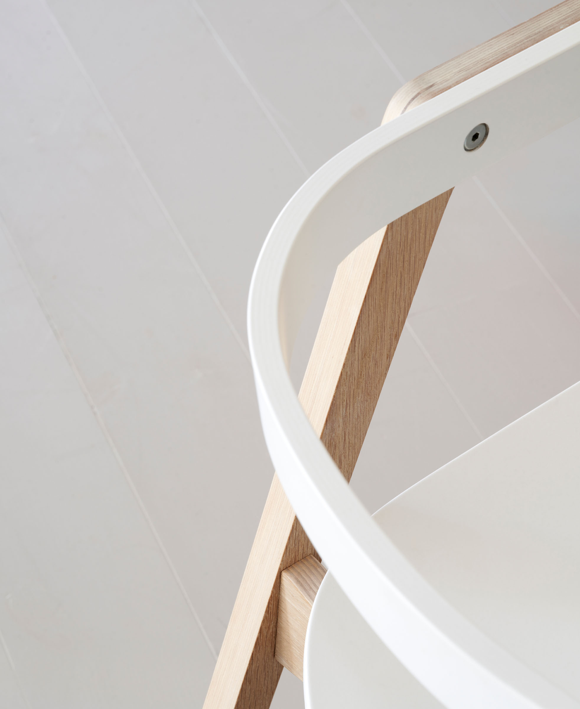 Wood Armlehnstuhl, höhenverstellbar, weiß/Eiche