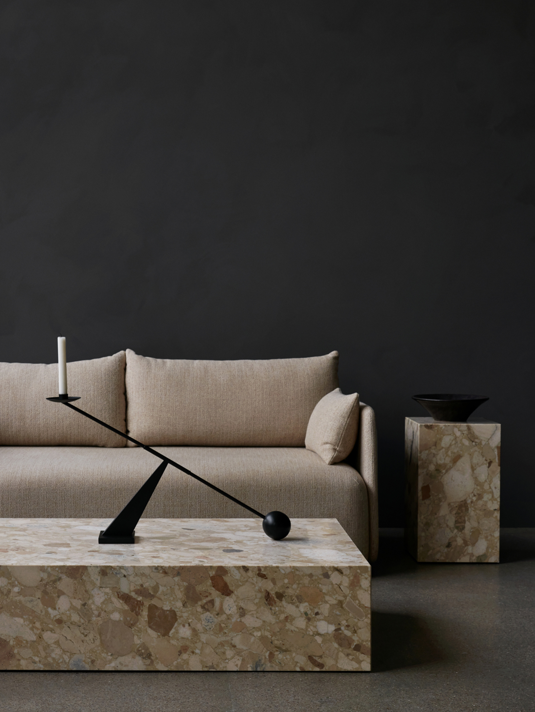 Interconnect Kerzenständer B70 cm - Schwarz