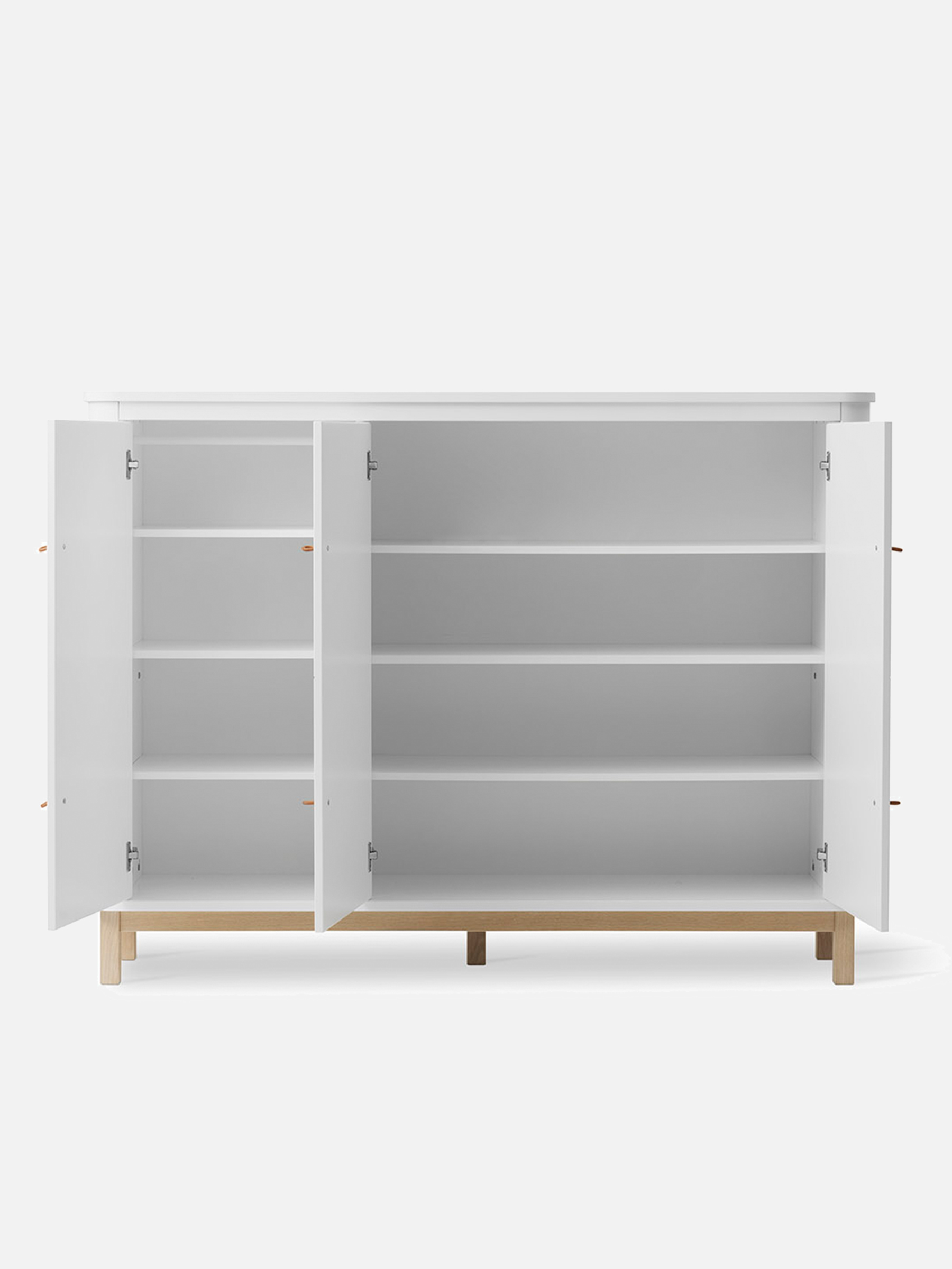 Wood Multi-Schrank 3-türig, weiß/Eiche
