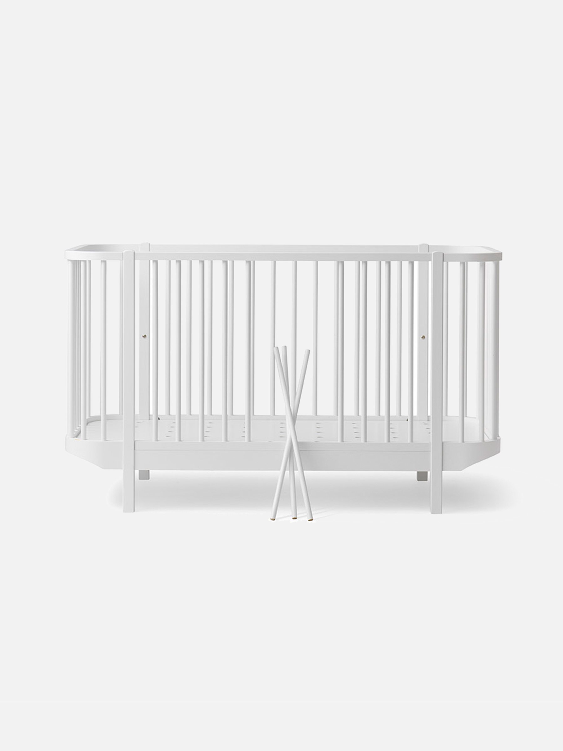 Wood Baby- und Kinderbett, 70x140 cm, weiß