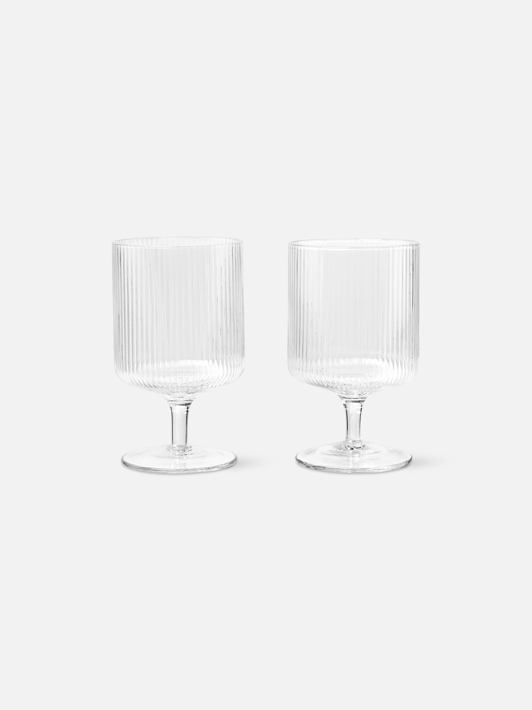 2er Set Ripple Weingläser klar