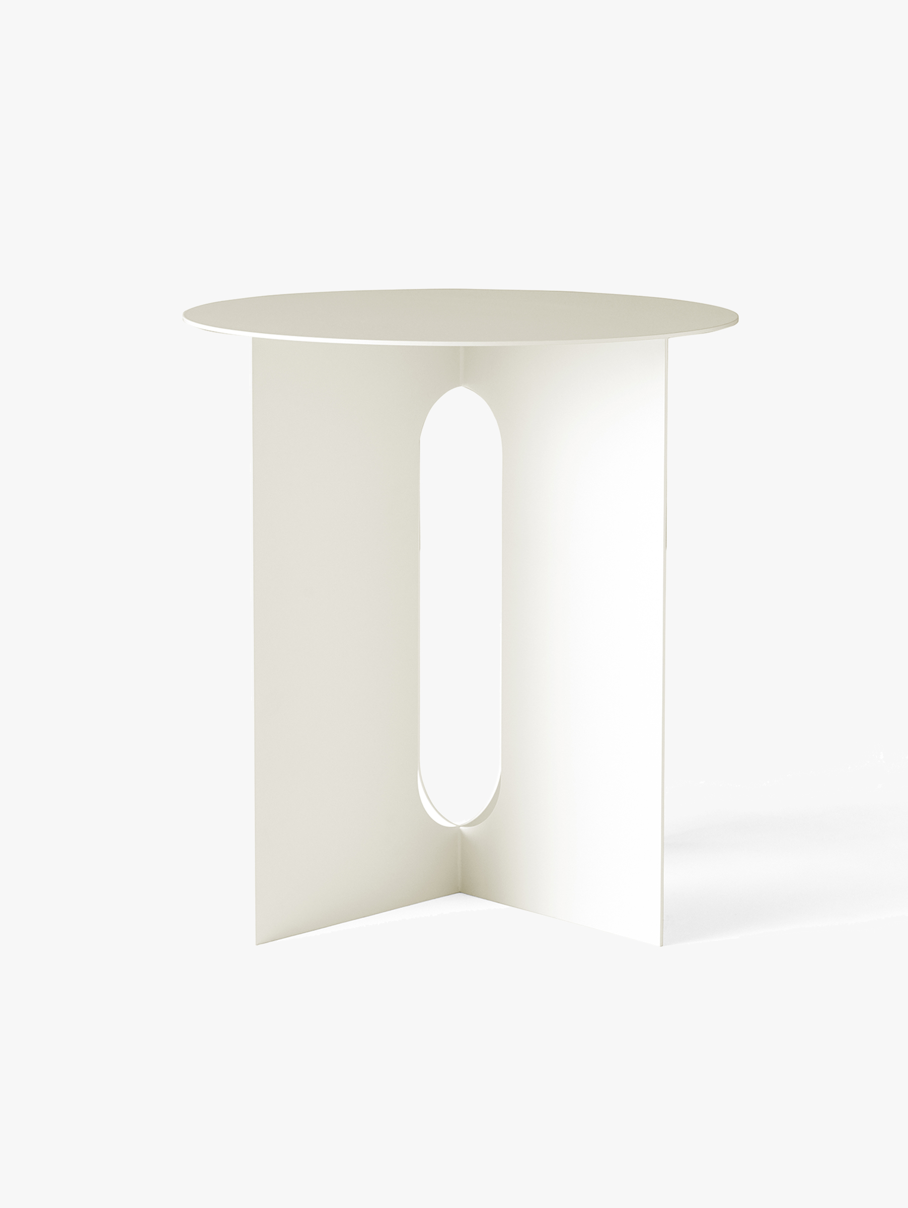 Androgyne Metall Beistelltisch Ivory