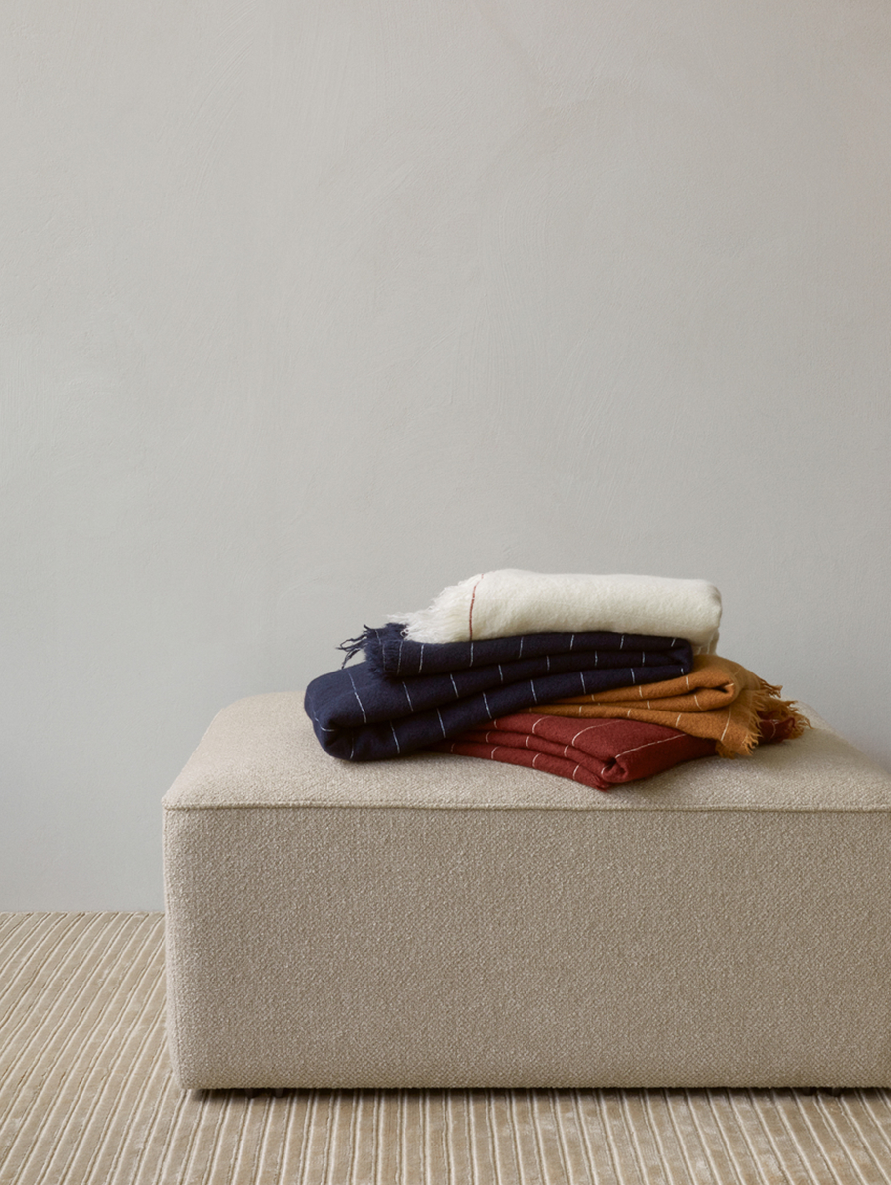 Battus Wolldecke 130x185 cm - Ivory