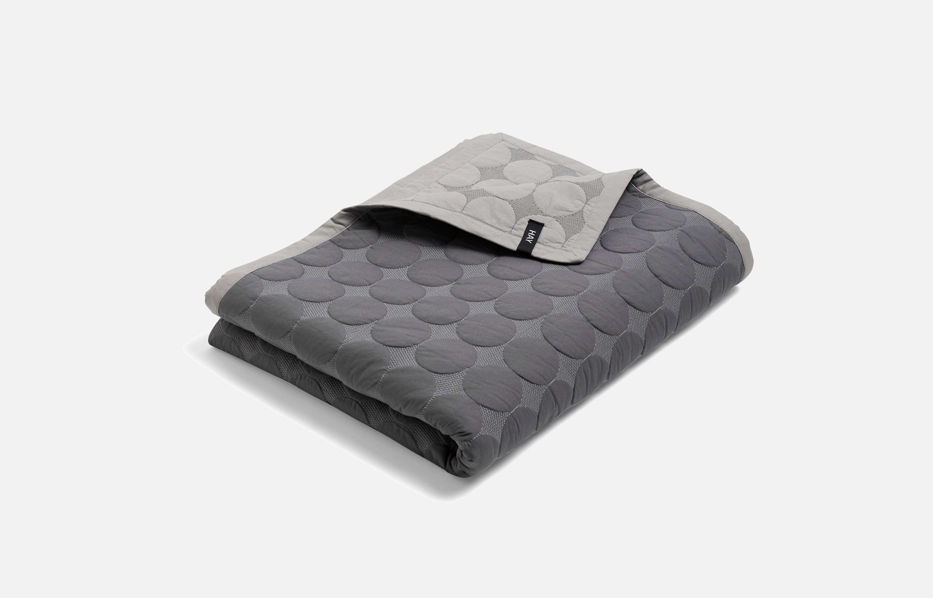 Mega Dot Tagesdecke 195x245 Dunkelgrau