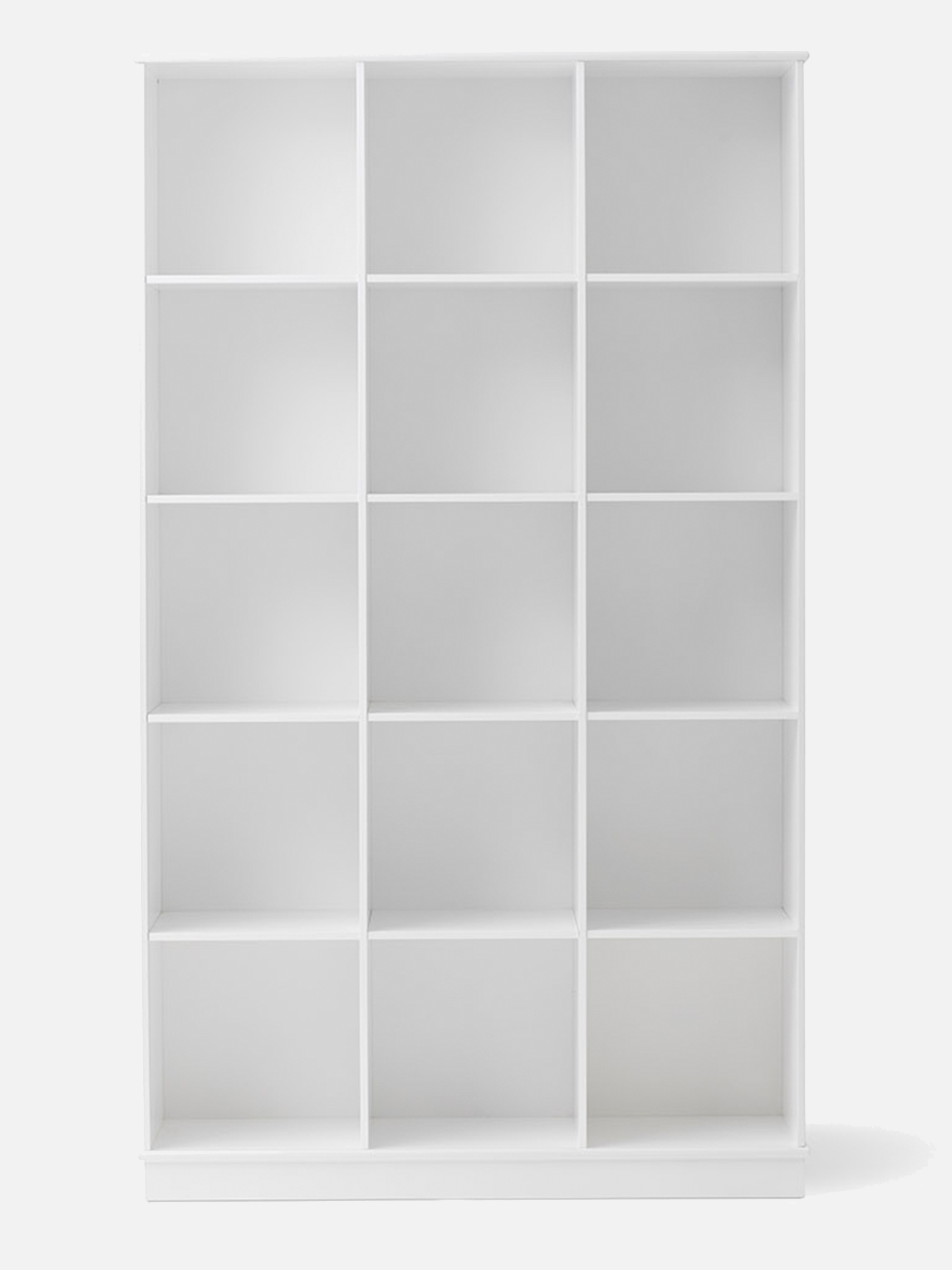 Wood Standregal vertikal 3x5 m. Sockel - Weiß