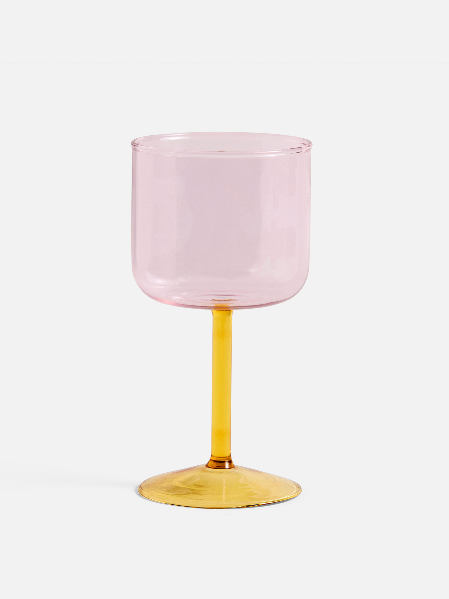 Tint Weinglas 2er Set - Pink / Gelb