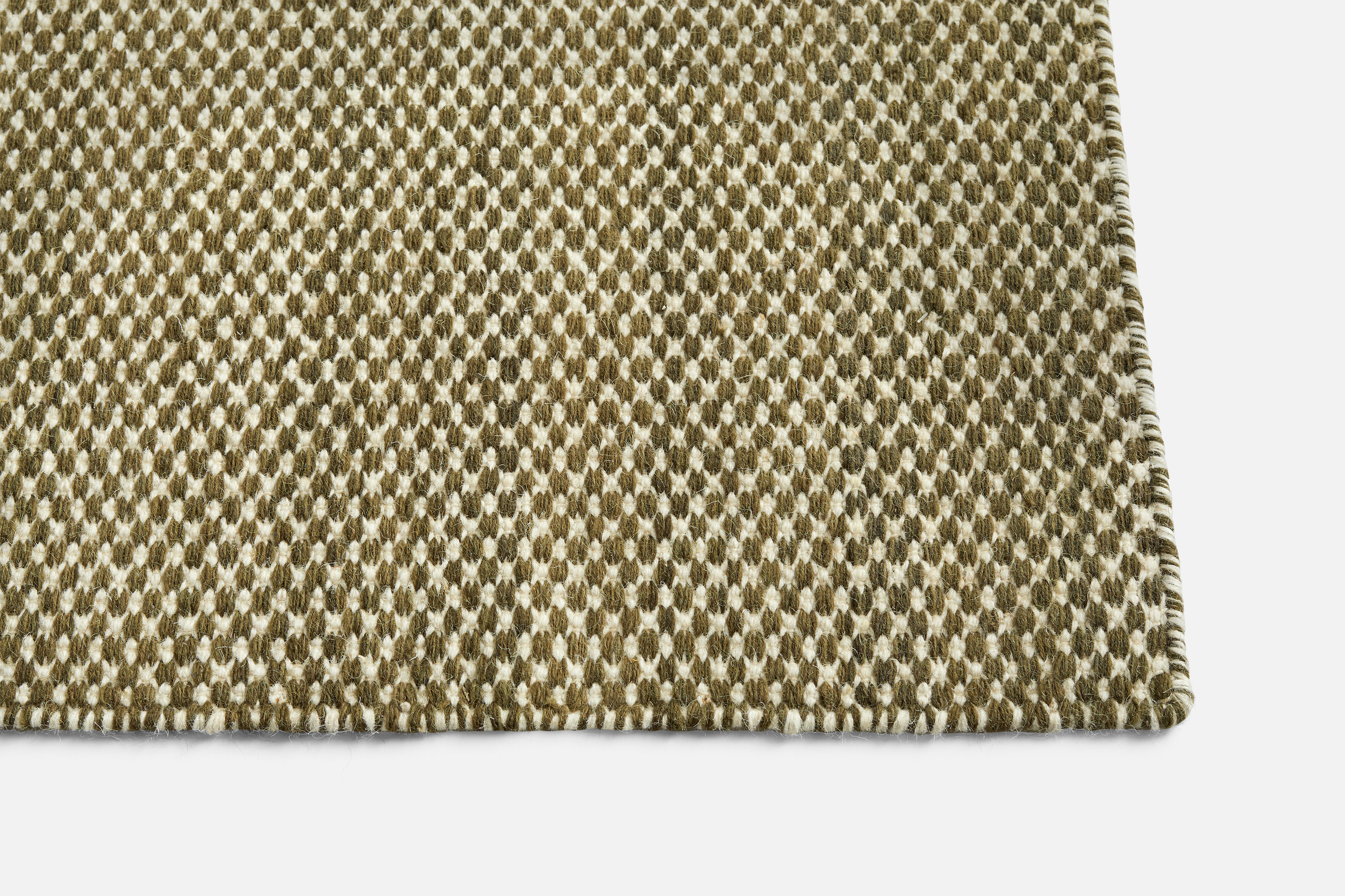 Moiré Kelim Teppich 170x240 Olivgrün