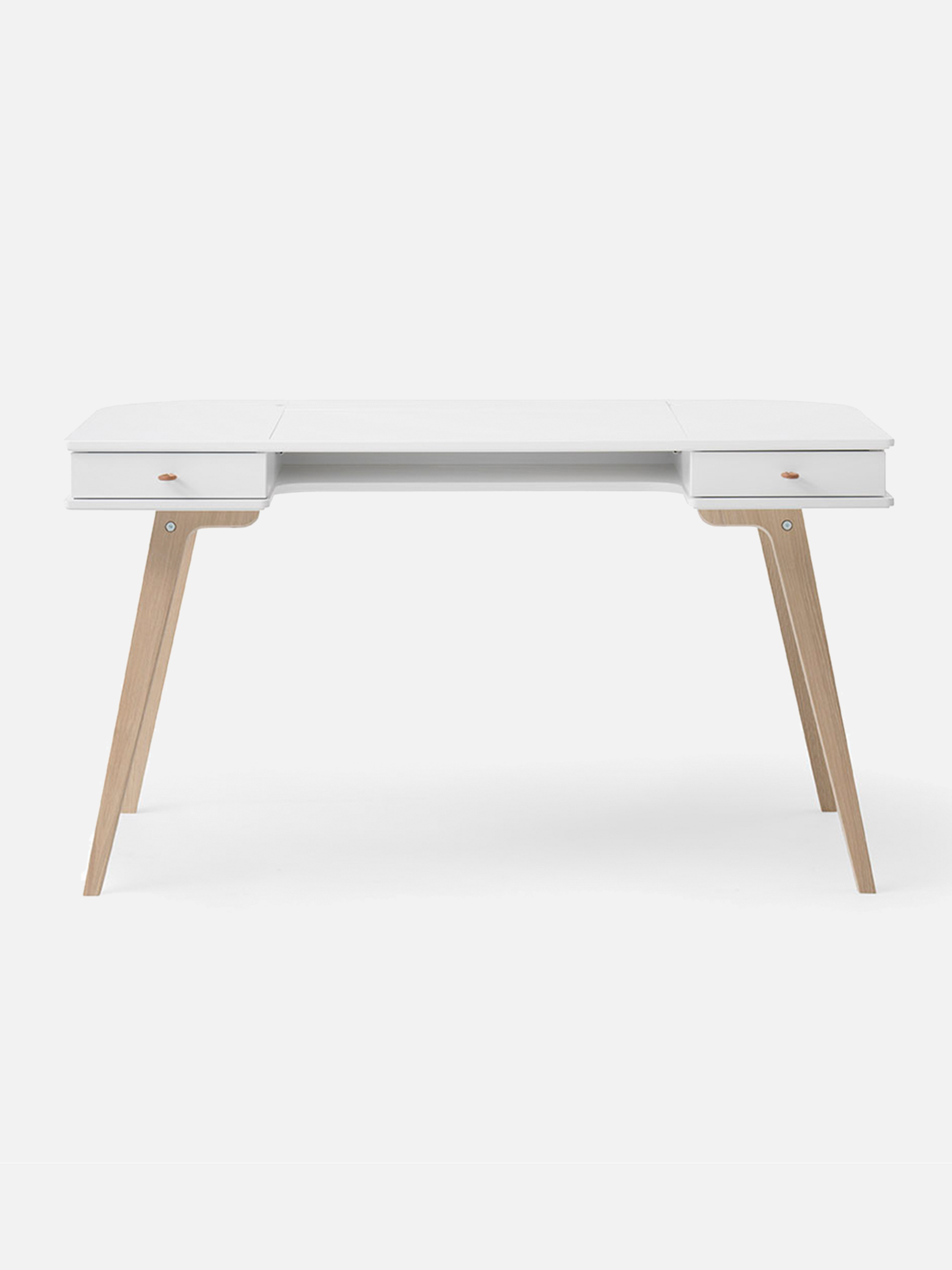 Wood Schreibtisch 66 cm, weiß/Eiche