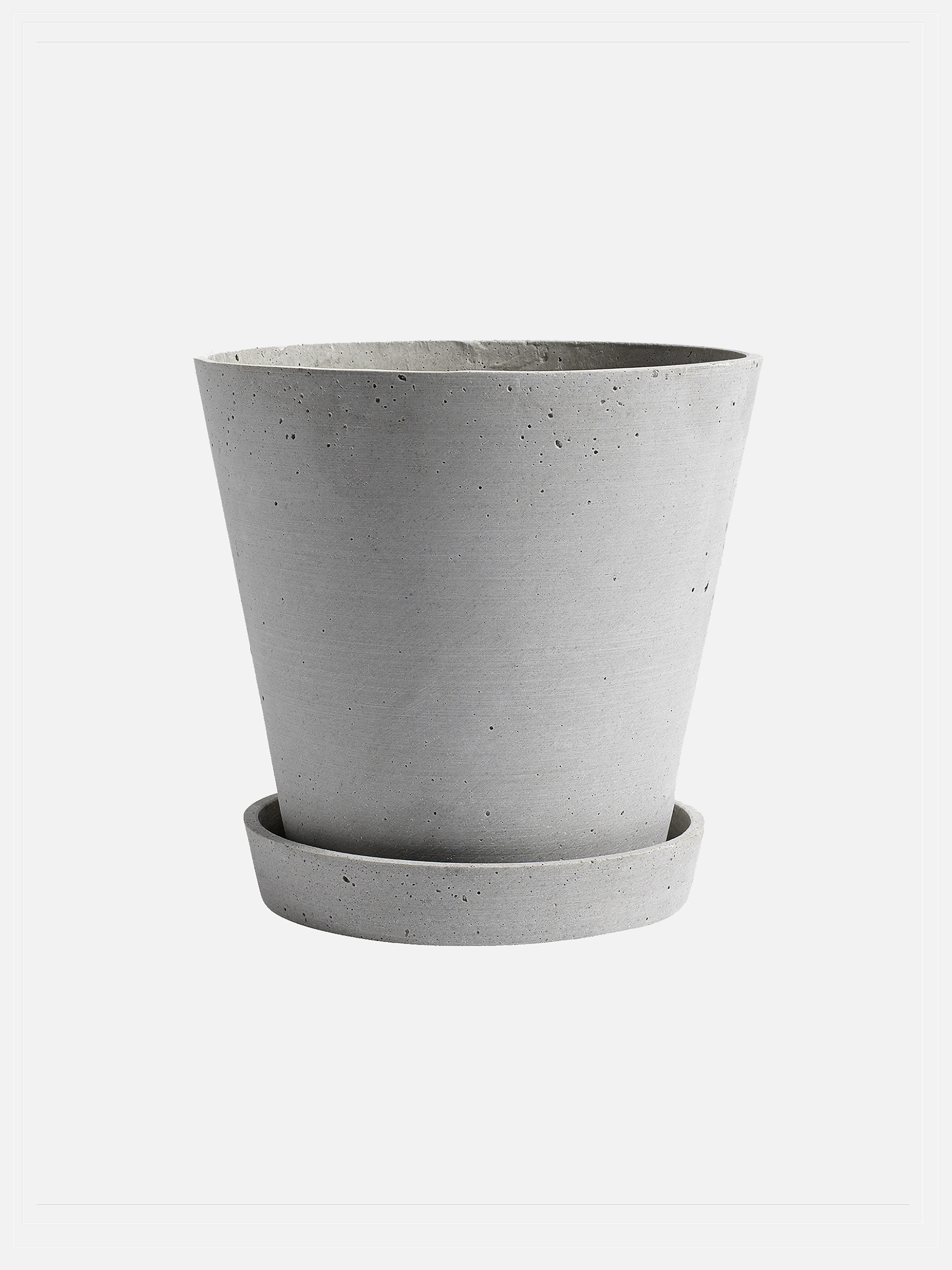 Blumentopf mit Unterteller X-Large - Grau